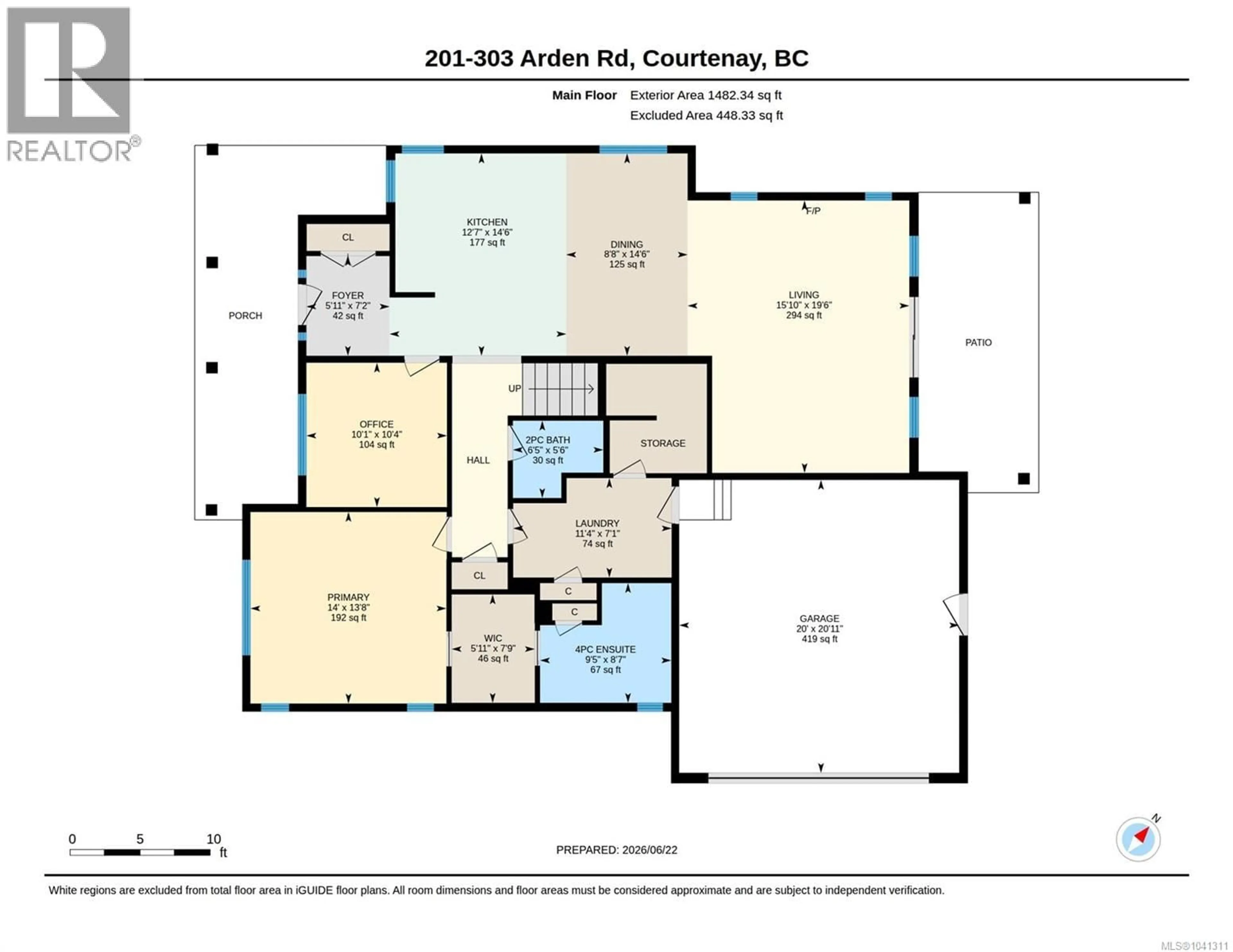 Floor plan for 201 - 303 ARDEN ROAD, Courtenay British Columbia V9N0A8