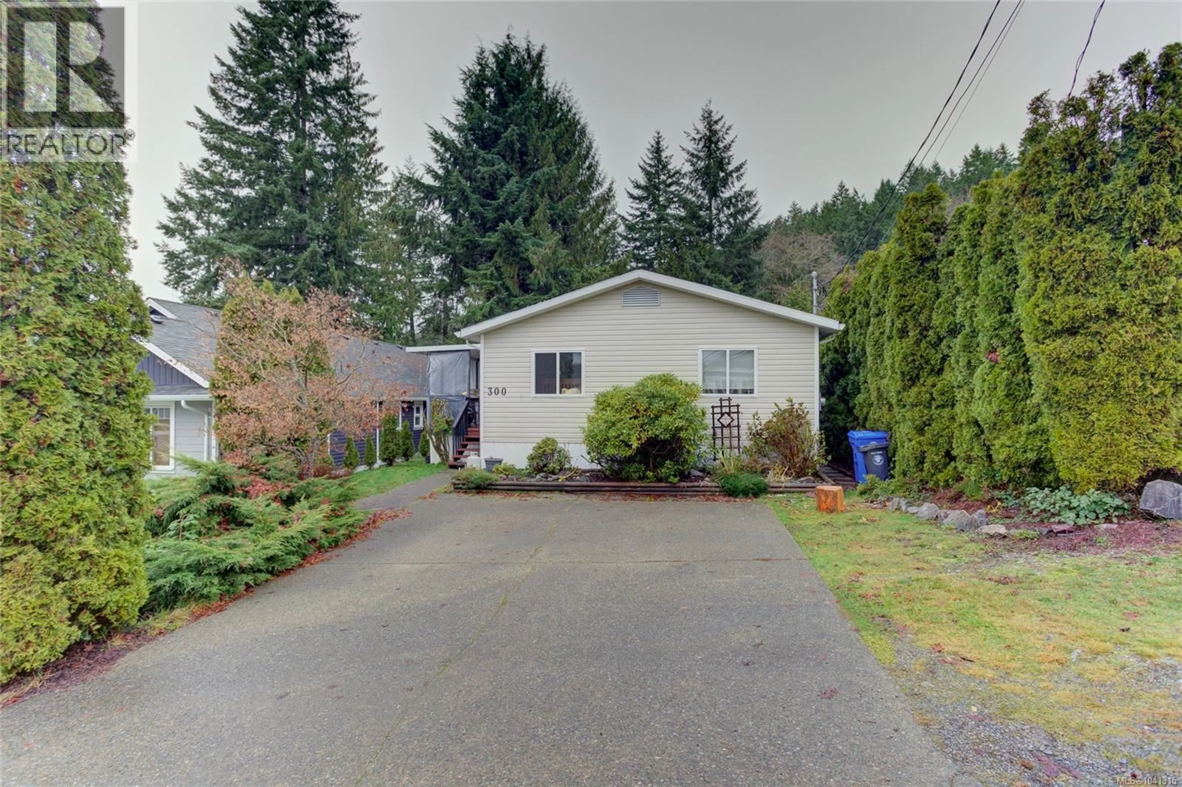 Home with vinyl exterior material, street for 300 LAKE PARK ROAD, Lake Cowichan British Columbia V0R2G0