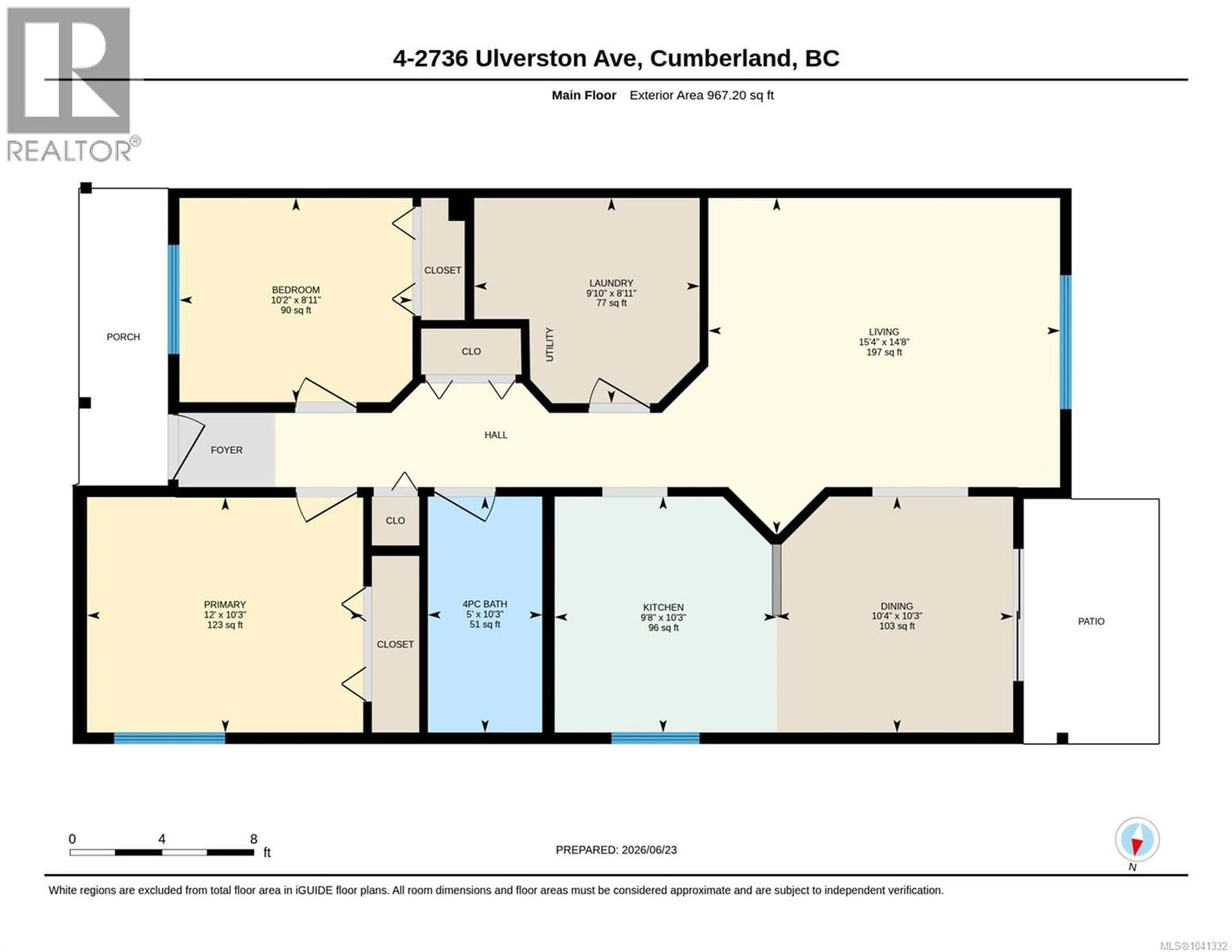 Floor plan for 4 - 2736 ULVERSTON AVENUE, Cumberland British Columbia V0R1S0