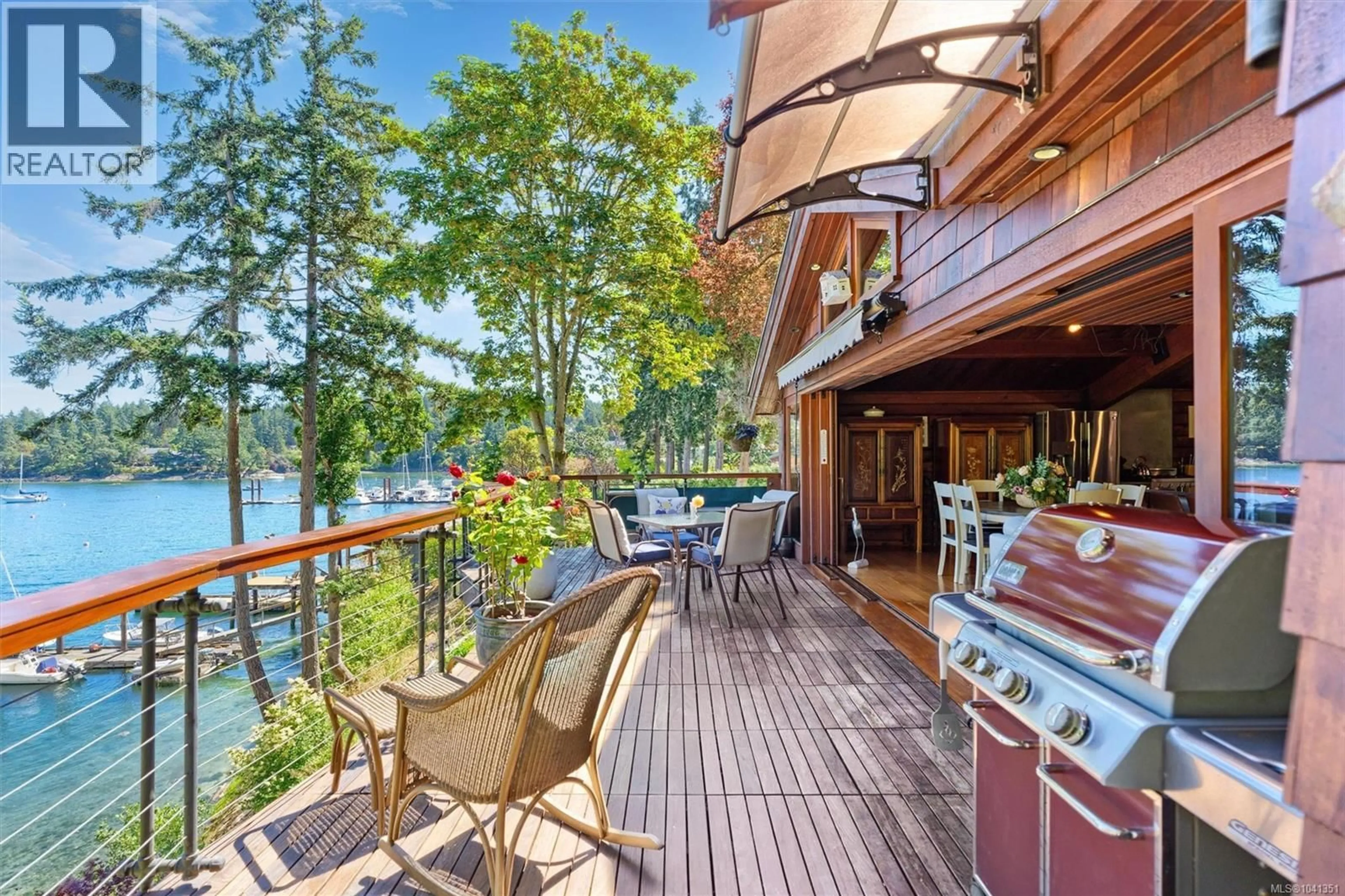 Patio, water/lake/river/ocean view for 10968 MADRONA DRIVE, North Saanich British Columbia V8R6K2