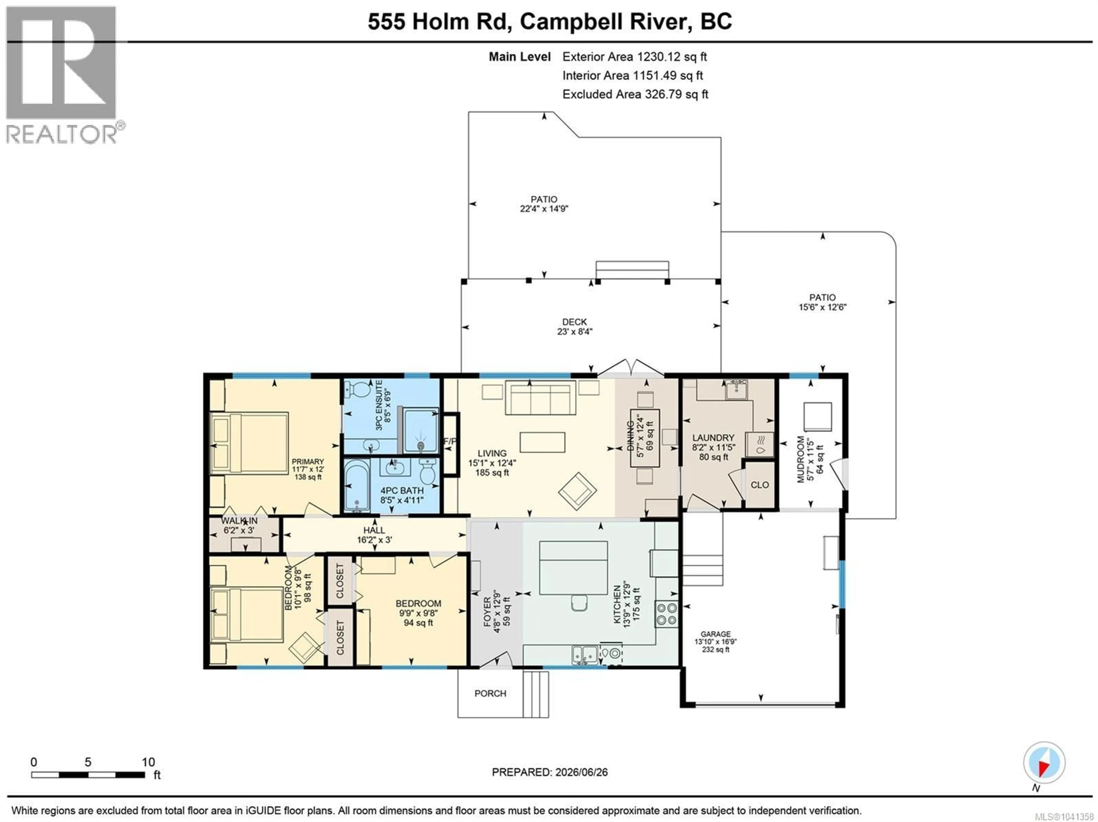 Floor plan for 555 HOLM ROAD, Campbell River British Columbia V9W1W5