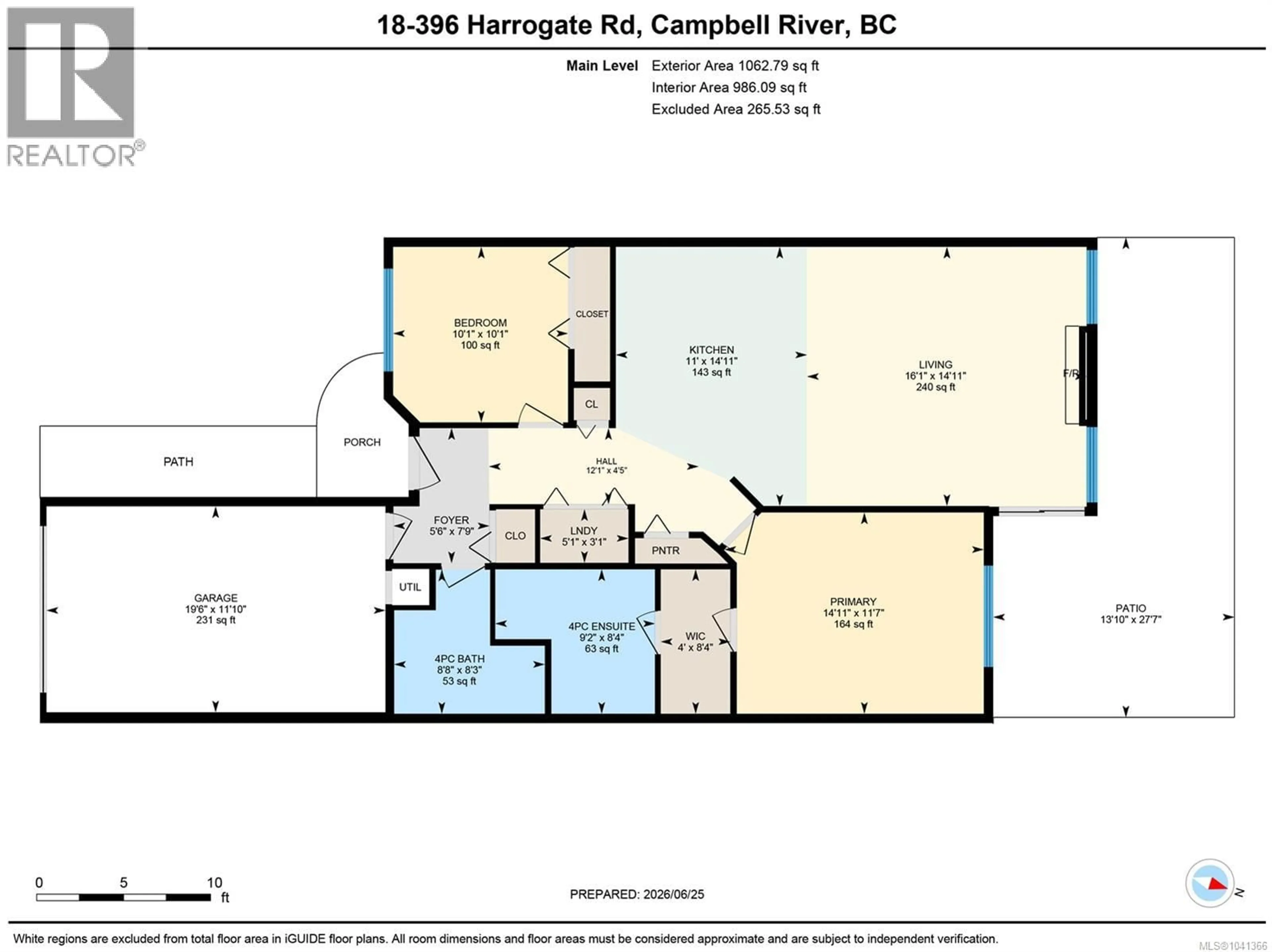 Floor plan for 18 - 396 HARROGATE ROAD, Campbell River British Columbia V9W1W2