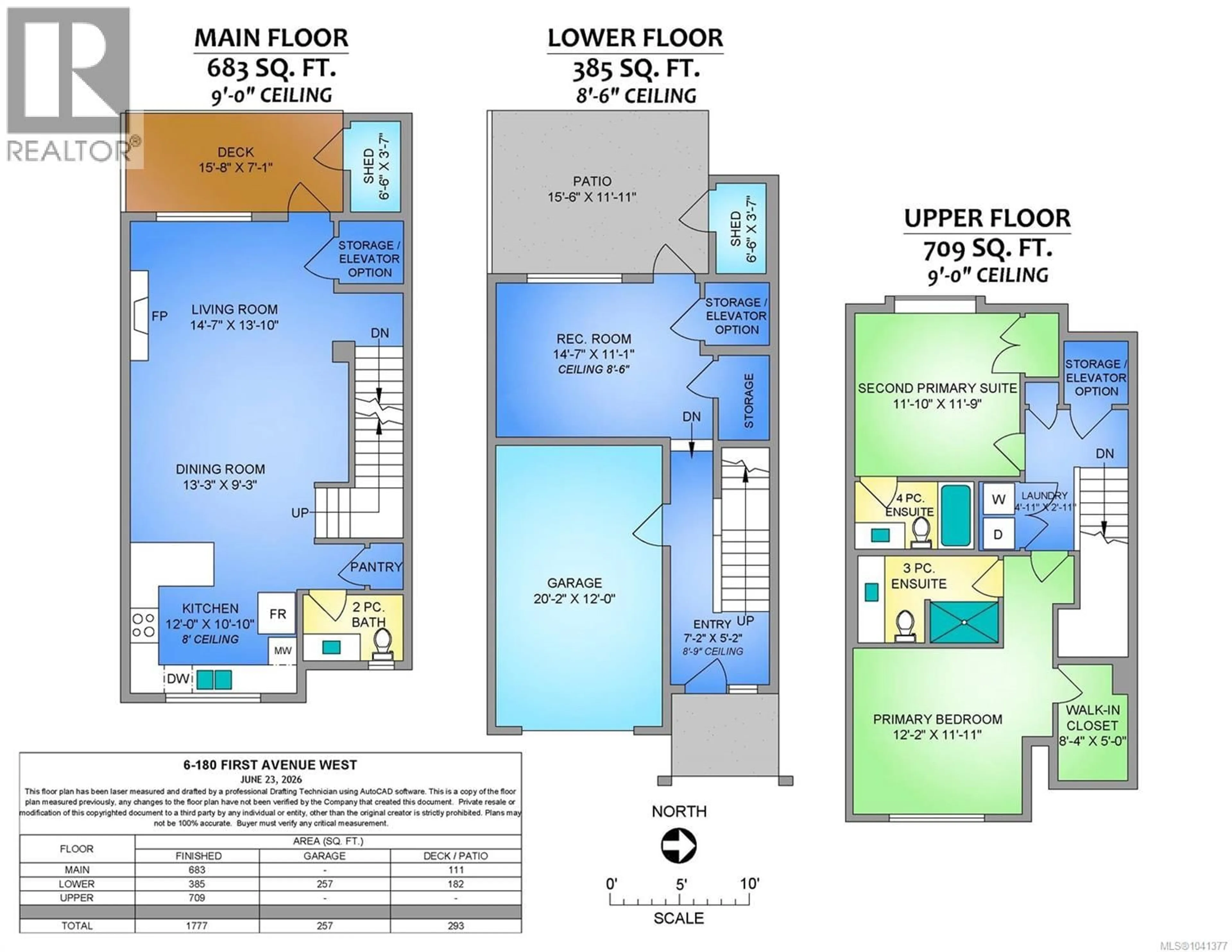 Floor plan for 6 - 180 FIRST AVENUE WEST, Qualicum Beach British Columbia V9K1H1