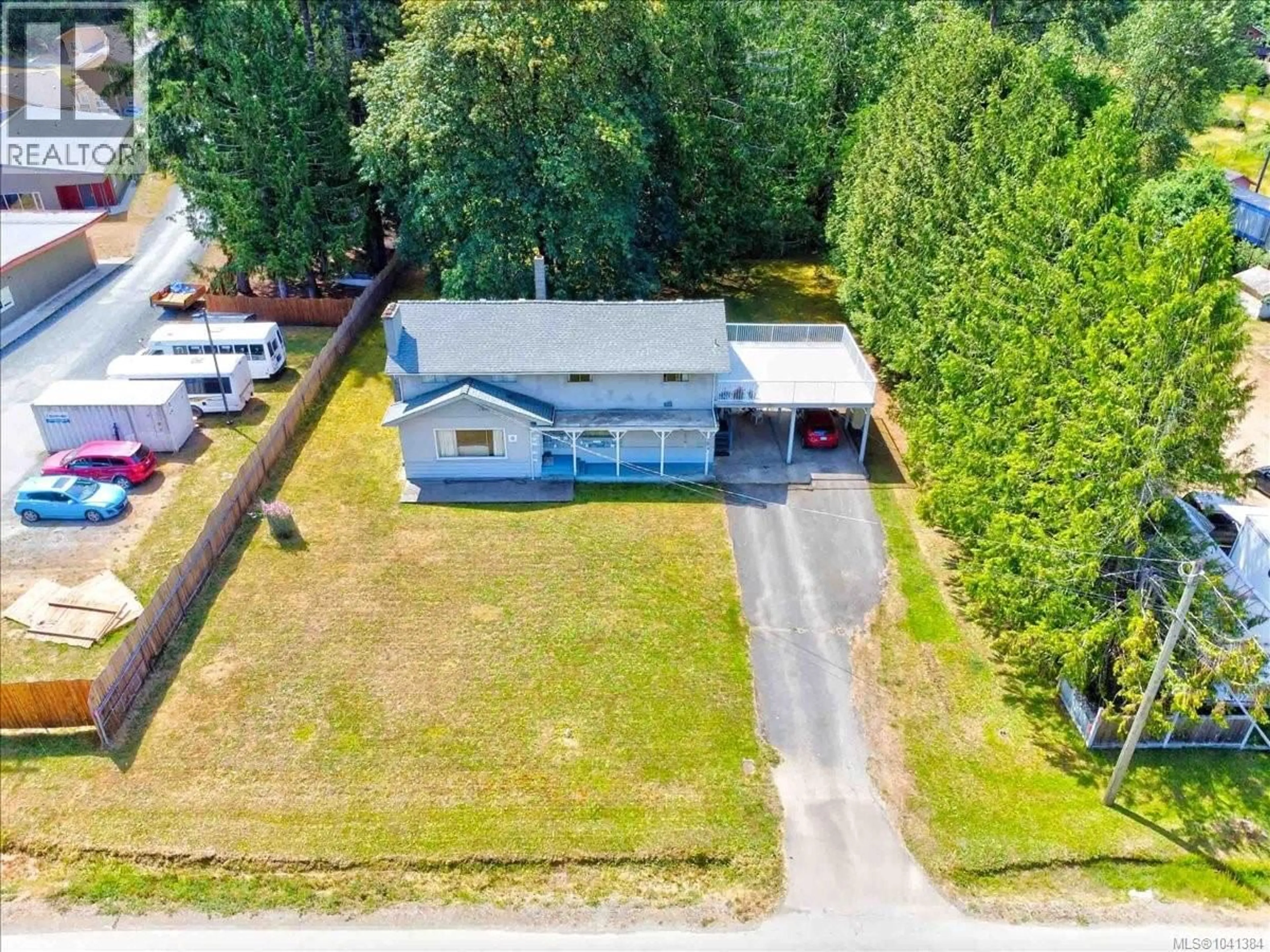 A pic from outside/outdoor area/front of a property/back of a property/a pic from drone, street for 7874 BEAVER CREEK ROAD, Port Alberni British Columbia V9Y8N3