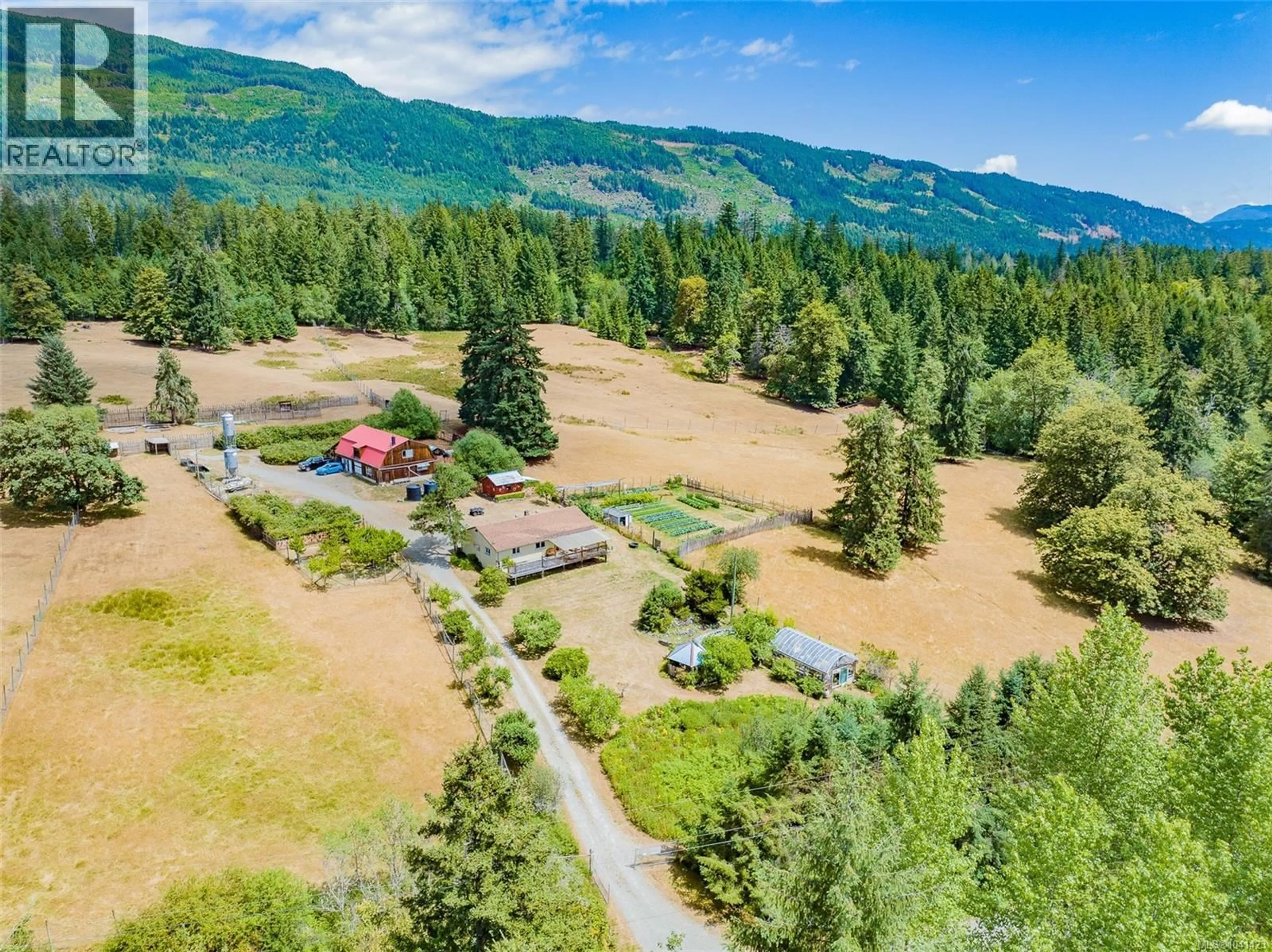 A pic from outside/outdoor area/front of a property/back of a property/a pic from drone, mountain view for 6999 GRANVILLE ROAD, Port Alberni British Columbia V9Y7L5