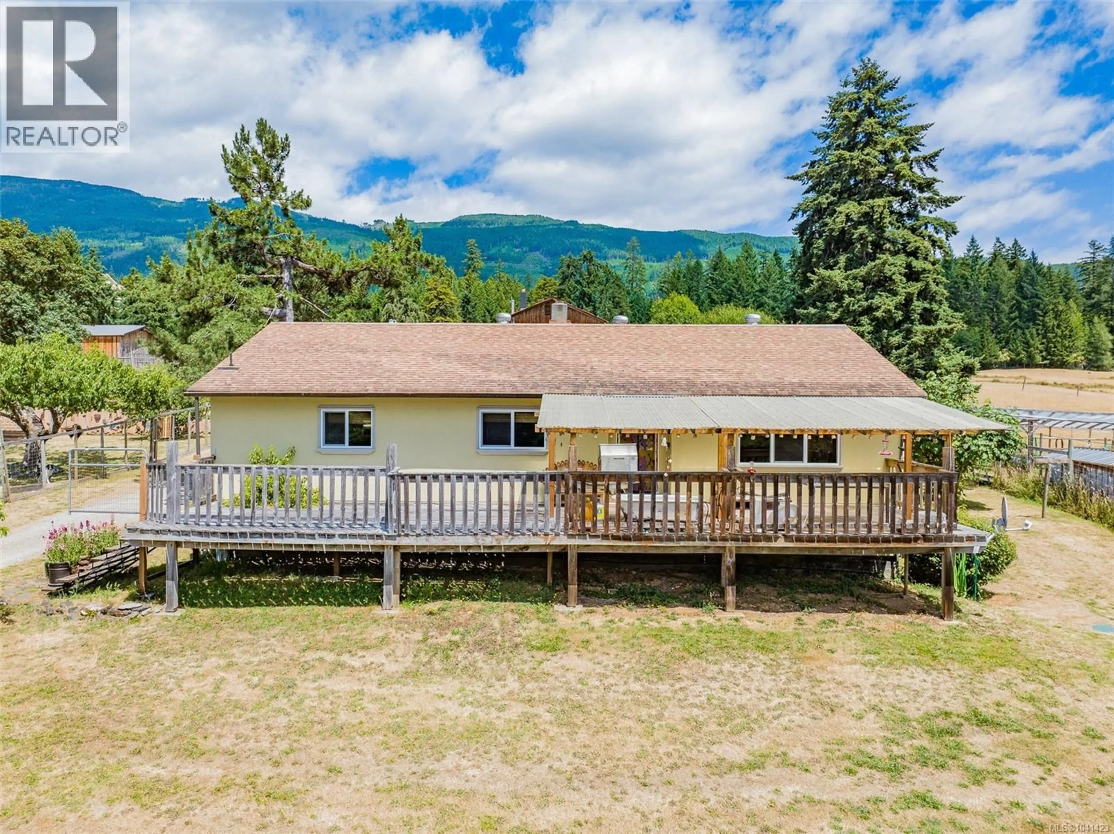A pic from outside/outdoor area/front of a property/back of a property/a pic from drone, mountain view for 6999 GRANVILLE ROAD, Port Alberni British Columbia V9Y7L5