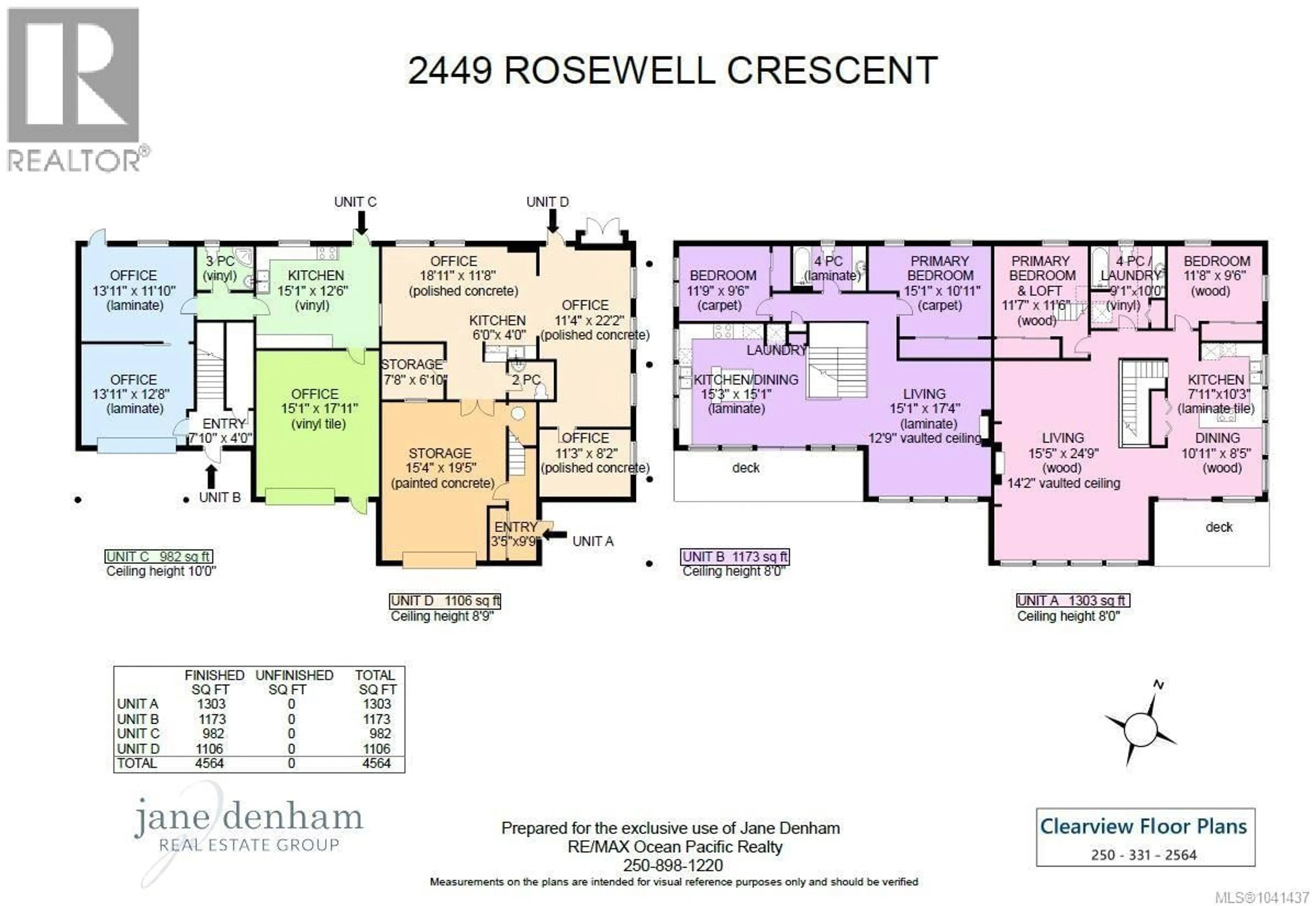 Floor plan for A/D & B/C - 2449 ROSEWALL CRESCENT, Courtenay British Columbia V9N8R9