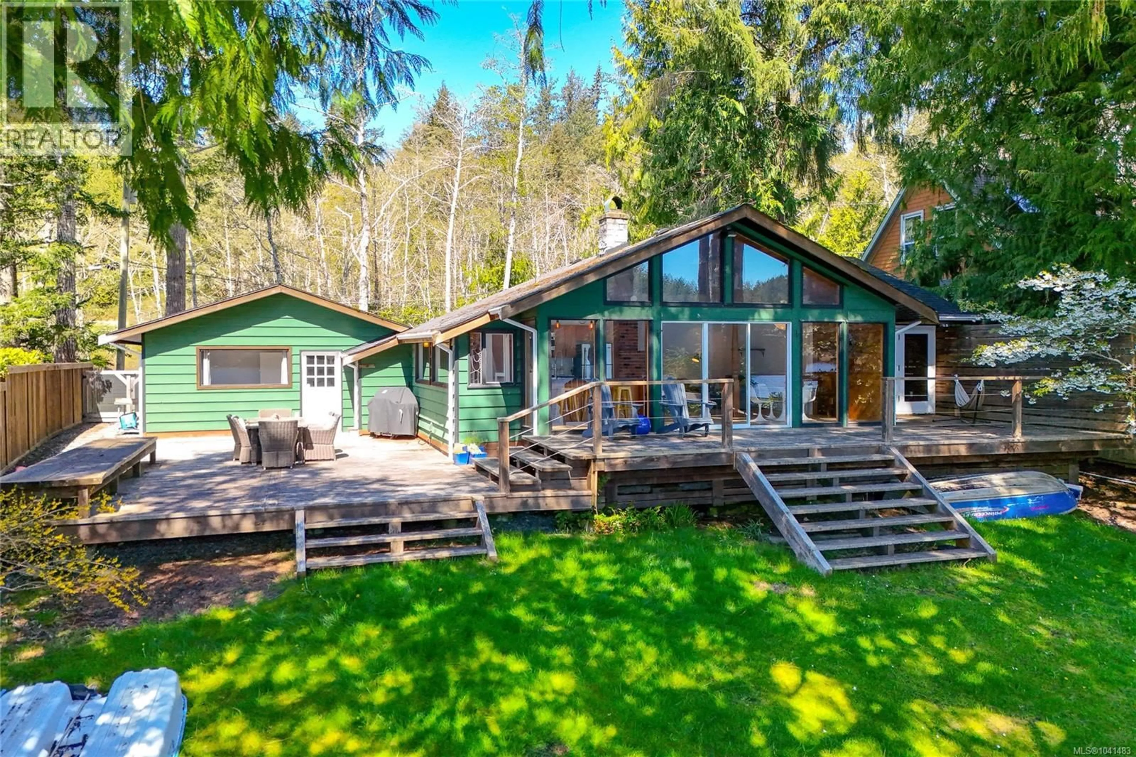 A pic from outside/outdoor area/front of a property/back of a property/a pic from drone, water/lake/river/ocean view for 7815 MANATU ROAD, Sooke British Columbia V9Z0R4