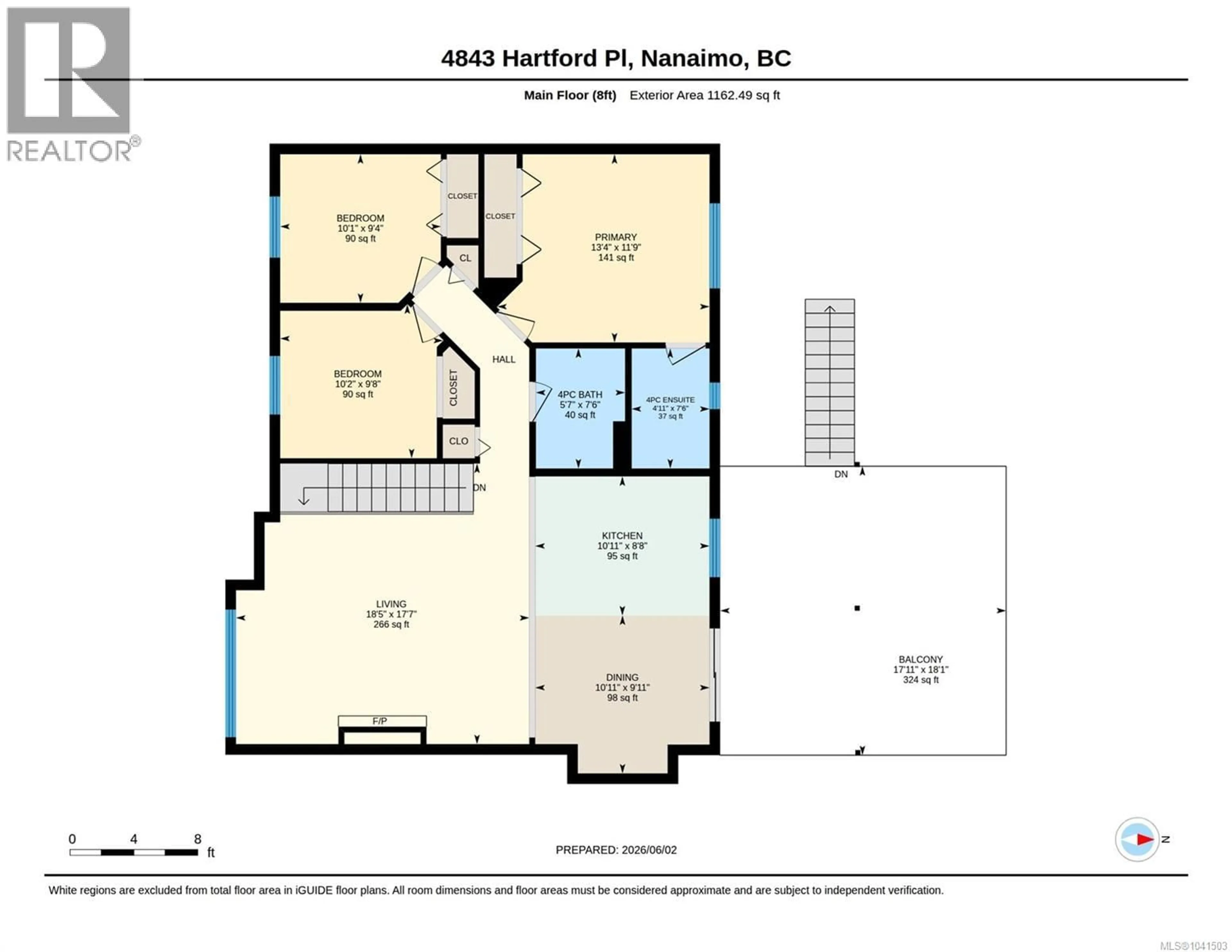 Floor plan for 4843 HARTFORD PLACE, Nanaimo British Columbia V9V1N8