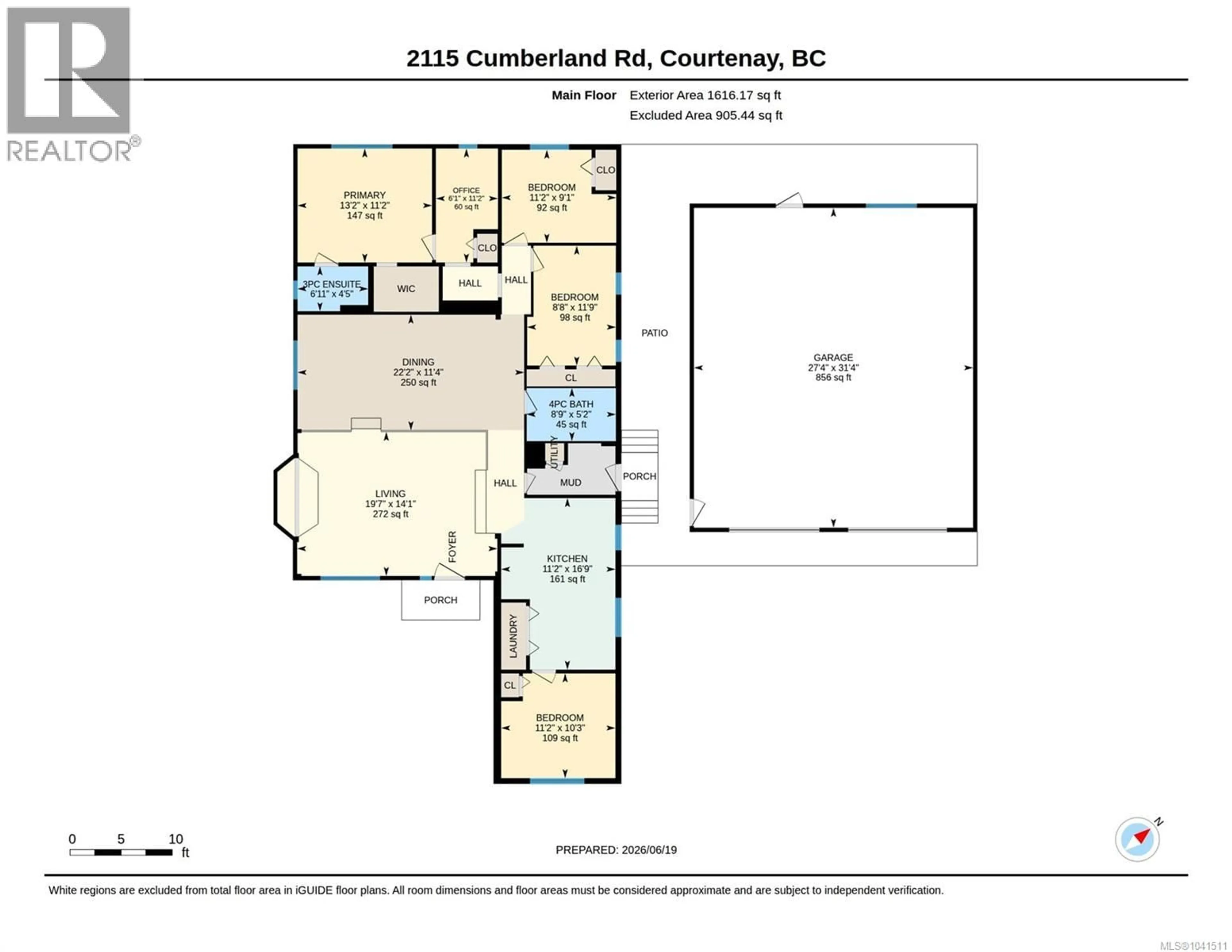 Floor plan for 2115 CUMBERLAND ROAD, Courtenay British Columbia V9N2G1