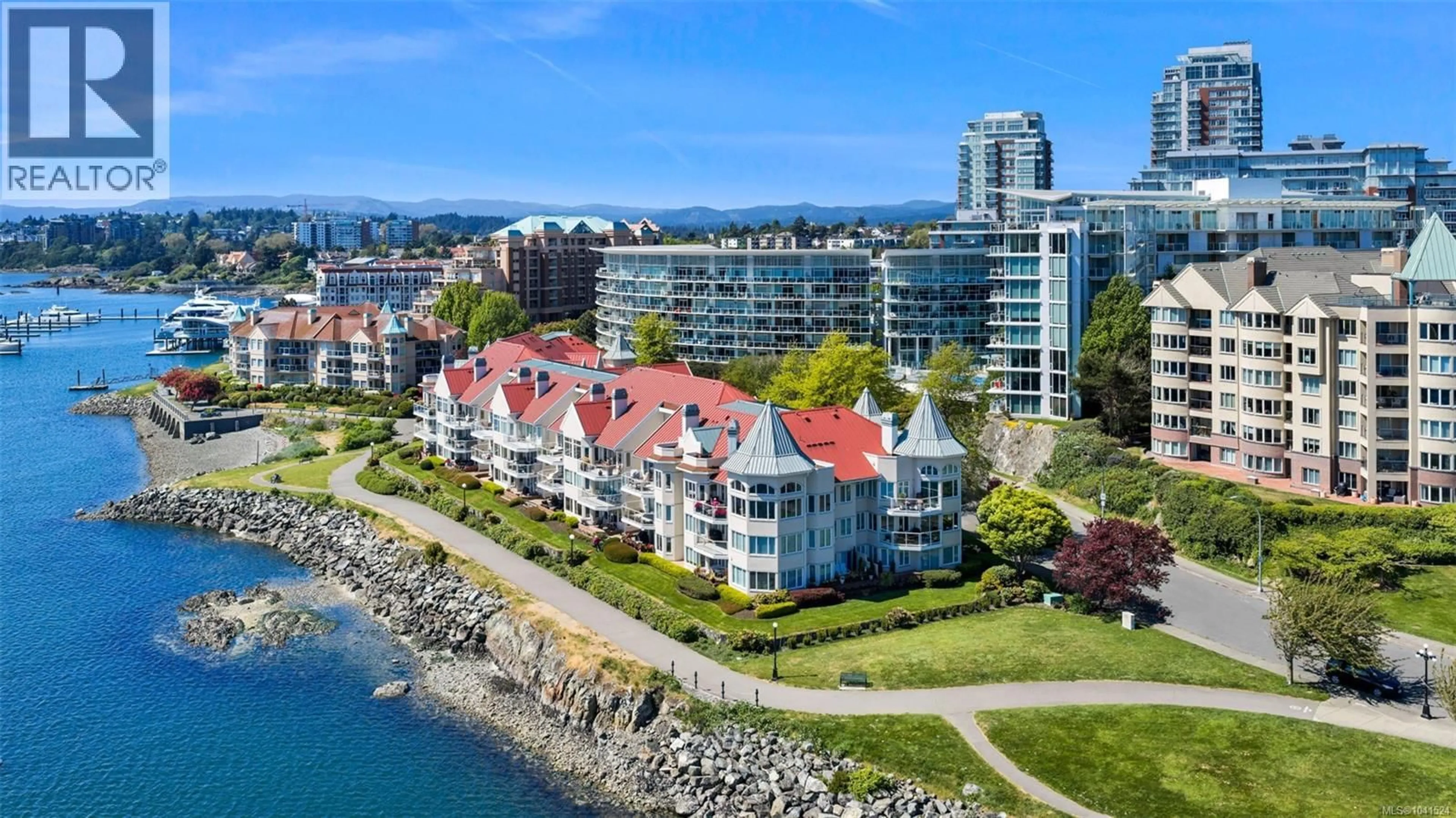 A pic from outside/outdoor area/front of a property/back of a property/a pic from drone, water/lake/river/ocean view for 305 - 55 SONGHEES ROAD, Victoria British Columbia V9A6T3