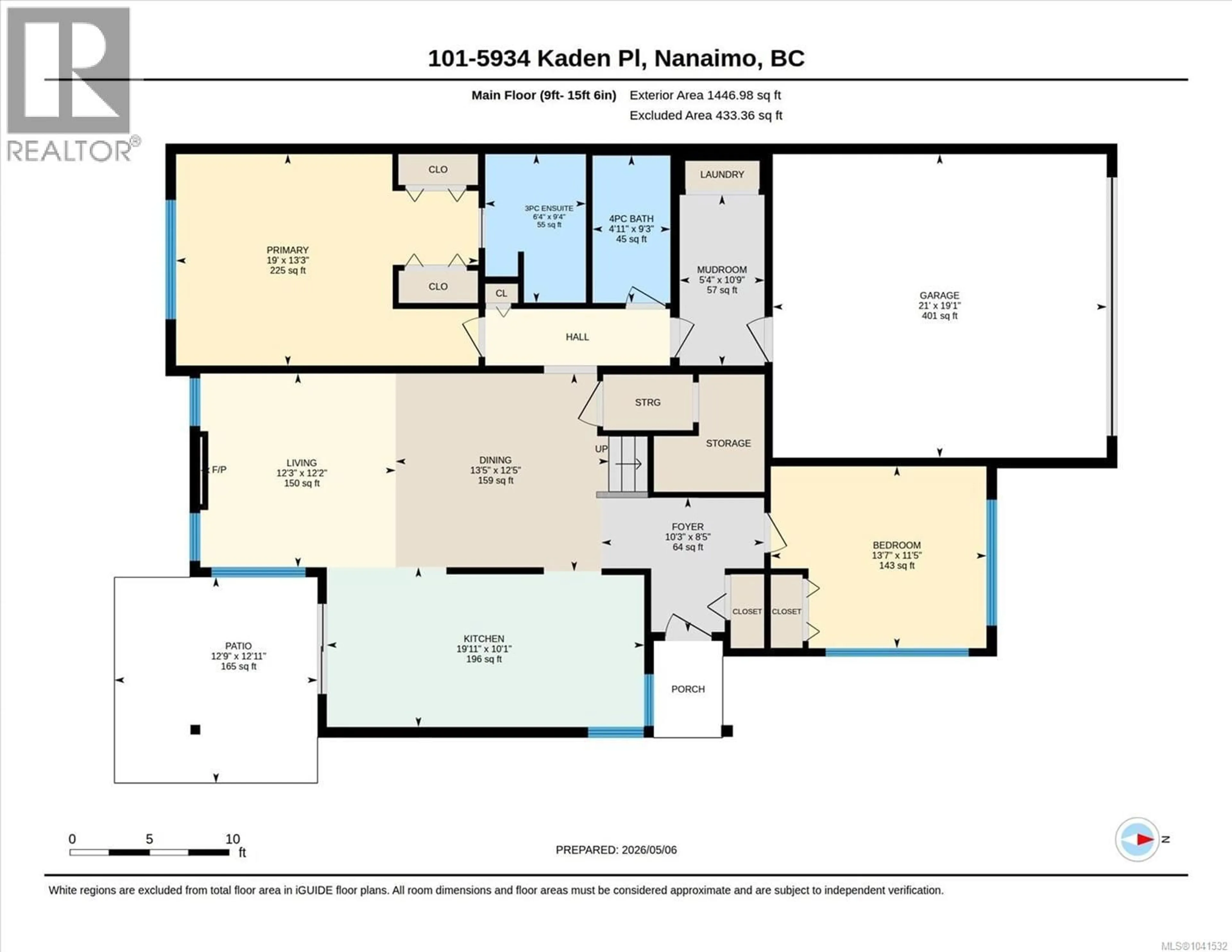 Floor plan for 101 - 5934 KADEN PLACE, Nanaimo British Columbia V9T0B5