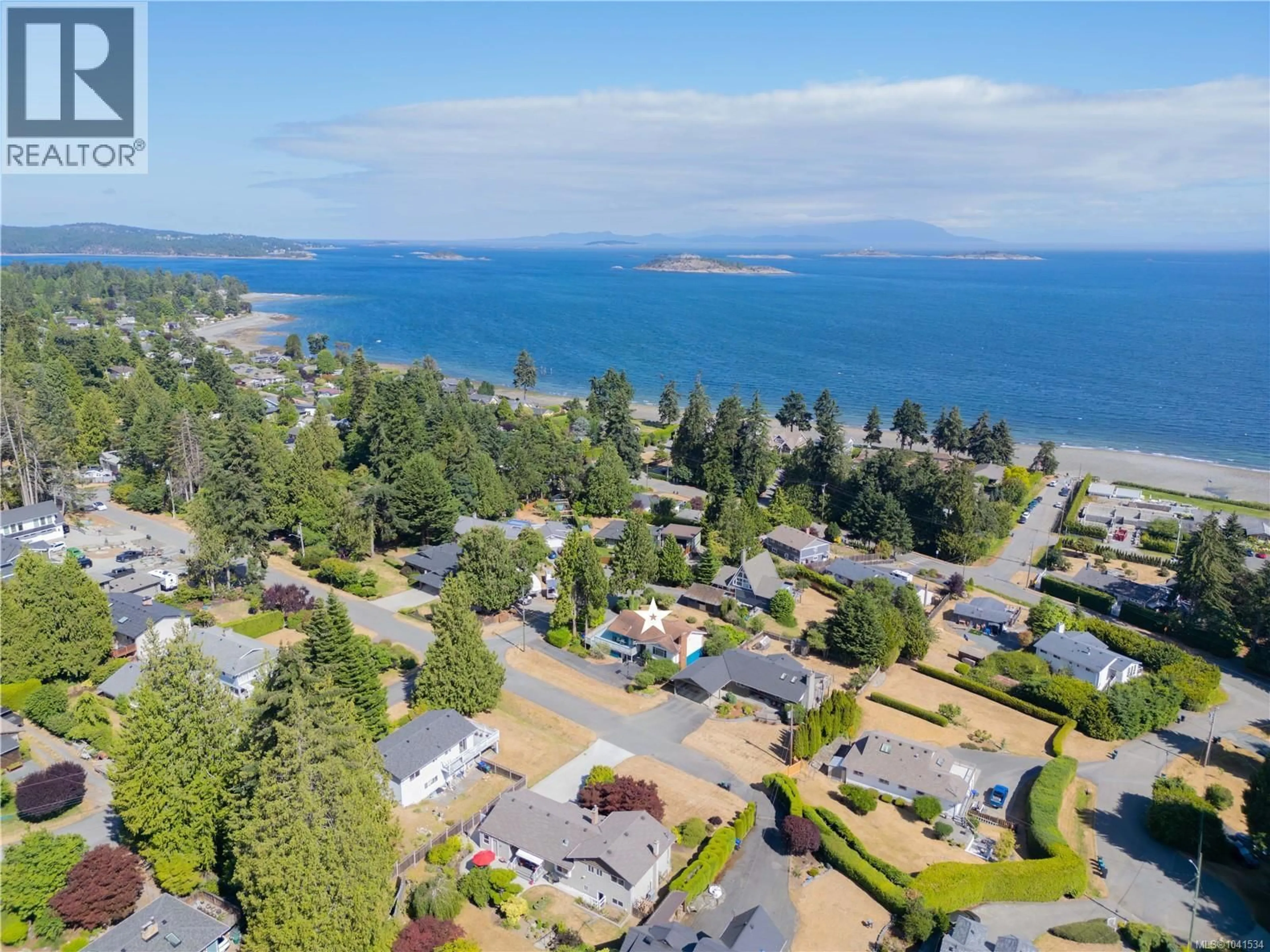 A pic from outside/outdoor area/front of a property/back of a property/a pic from drone, water/lake/river/ocean view for 7000 CAILLET ROAD, Lantzville British Columbia V0R2H0