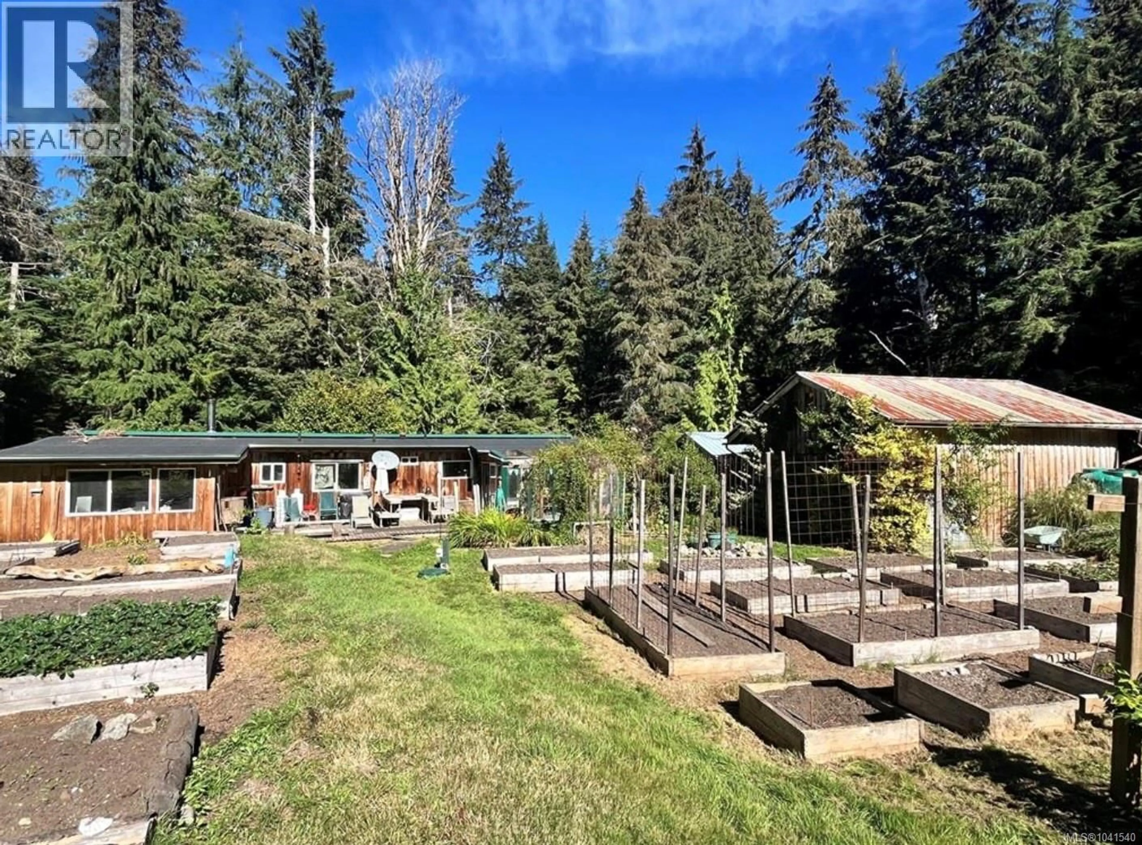 A pic from outside/outdoor area/front of a property/back of a property/a pic from drone, forest/trees view for 323 SAWMILL ROAD, Cortes Island British Columbia V0P1Z0