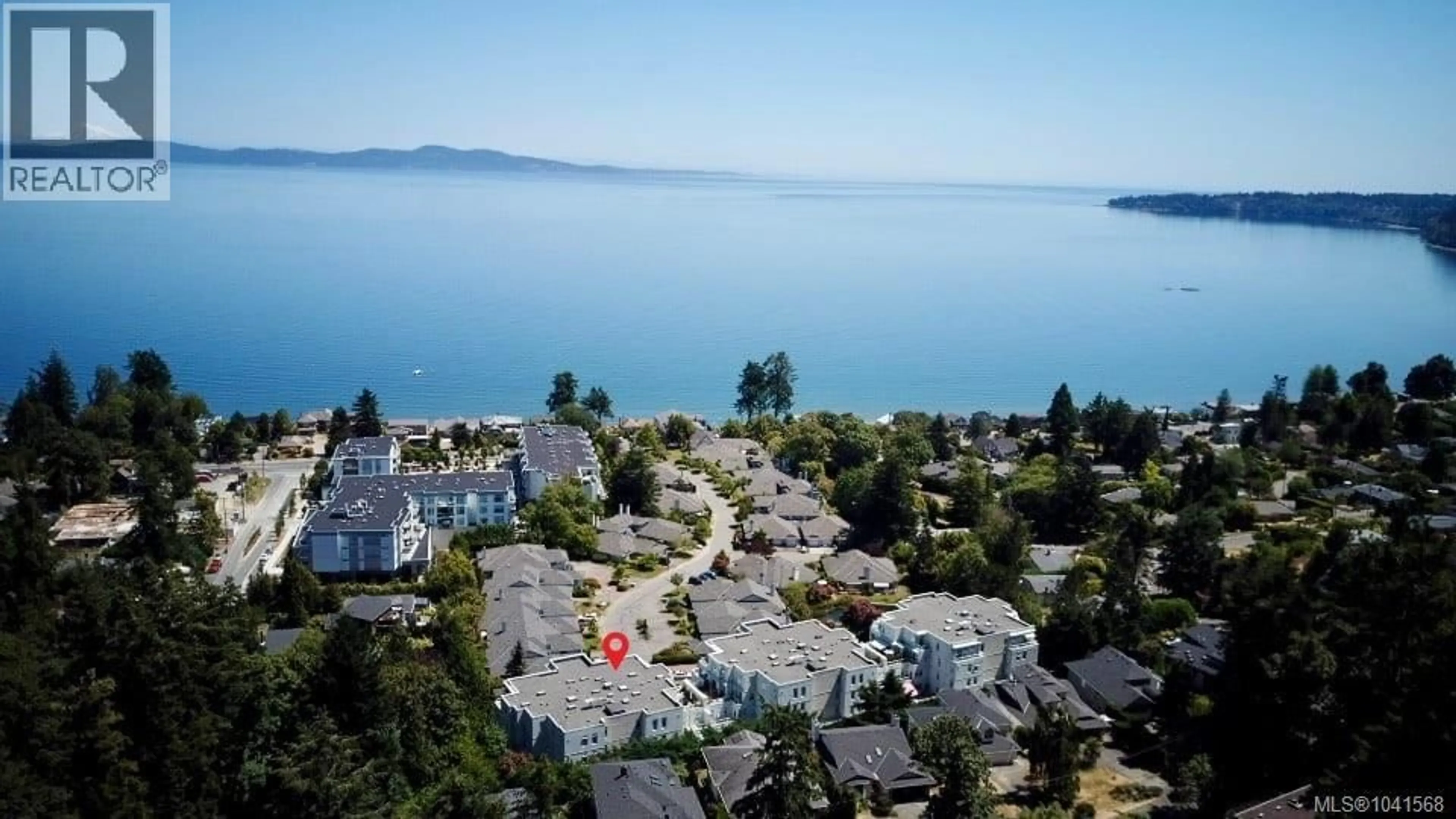 A pic from outside/outdoor area/front of a property/back of a property/a pic from drone, water/lake/river/ocean view for 408 - 5110 CORDOVA BAY ROAD, Saanich British Columbia V8Y2K5