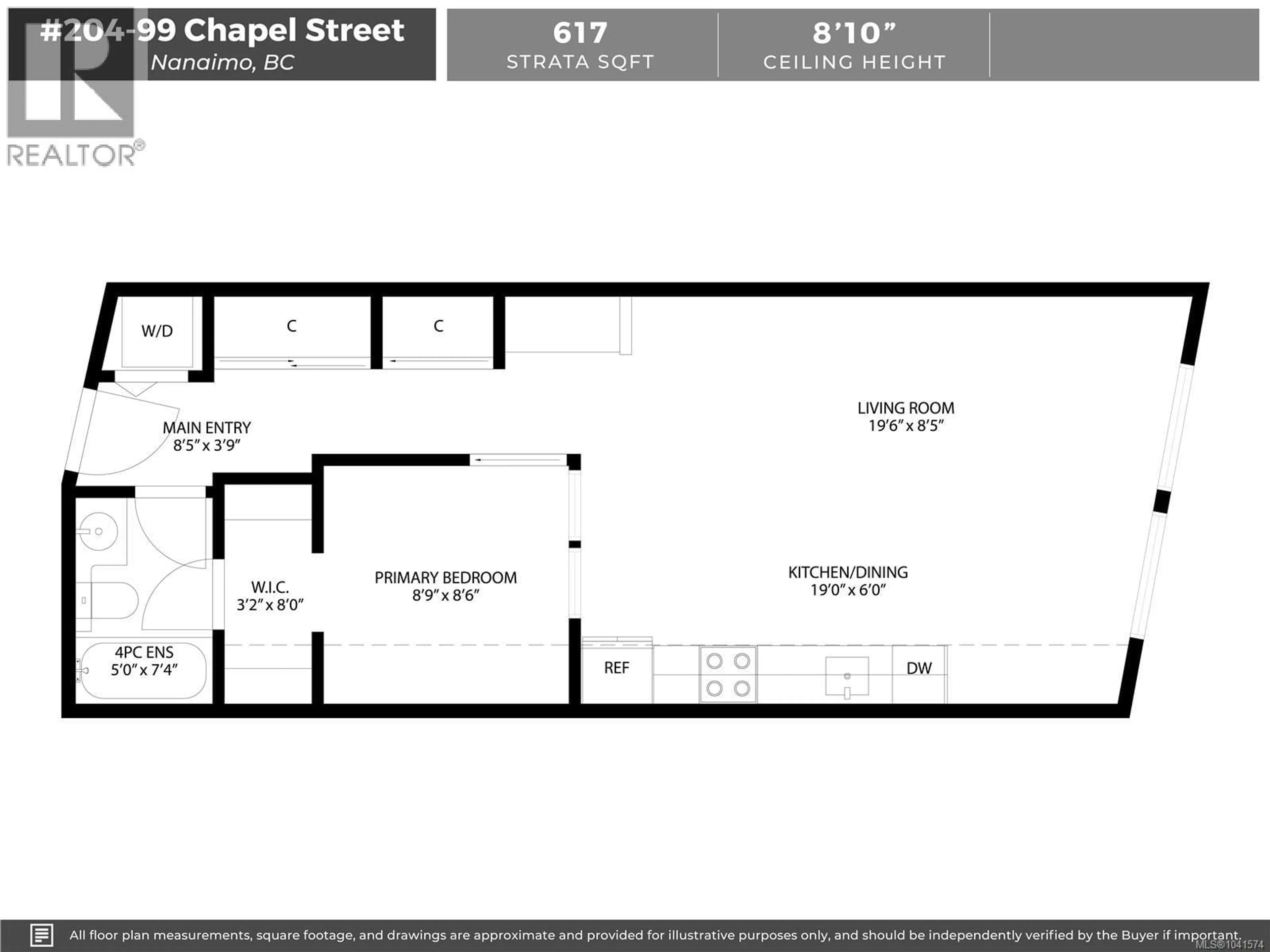 Floor plan for 204 - 99 CHAPEL STREET, Nanaimo British Columbia V9R5H3