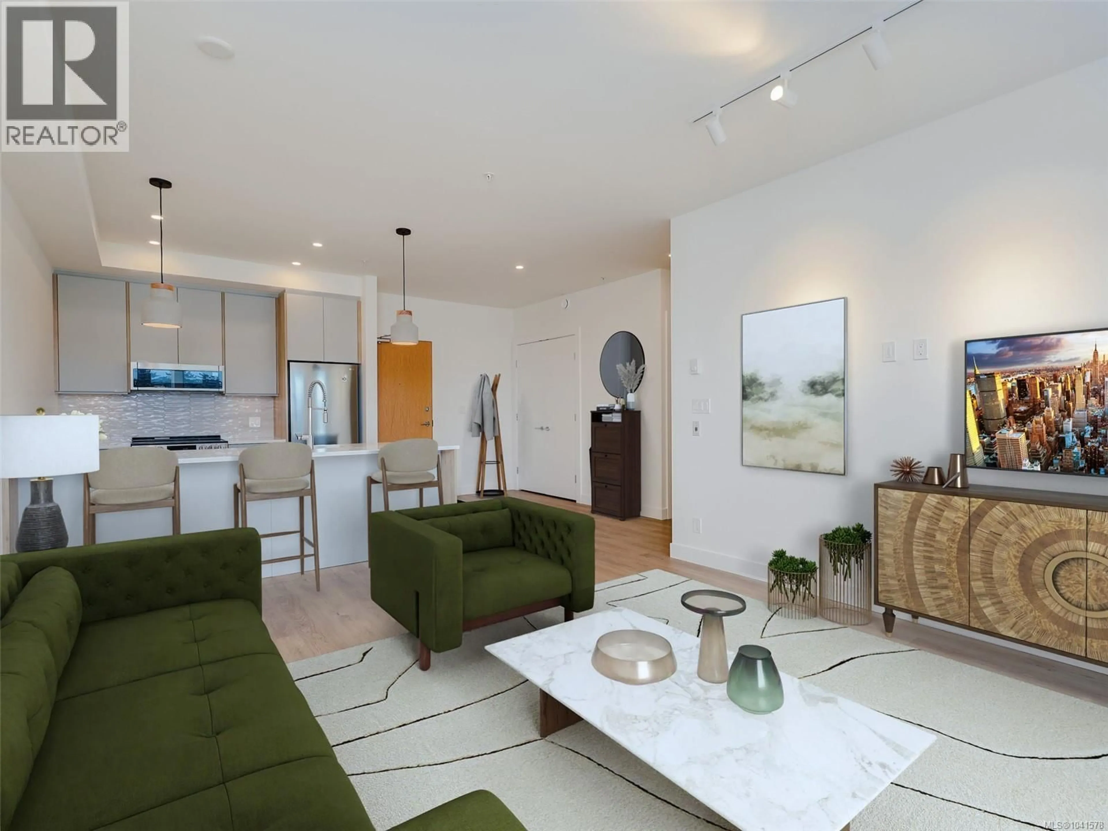 Living room with furniture, unknown for 403 - 757 TYEE ROAD, Victoria British Columbia V9A7P7