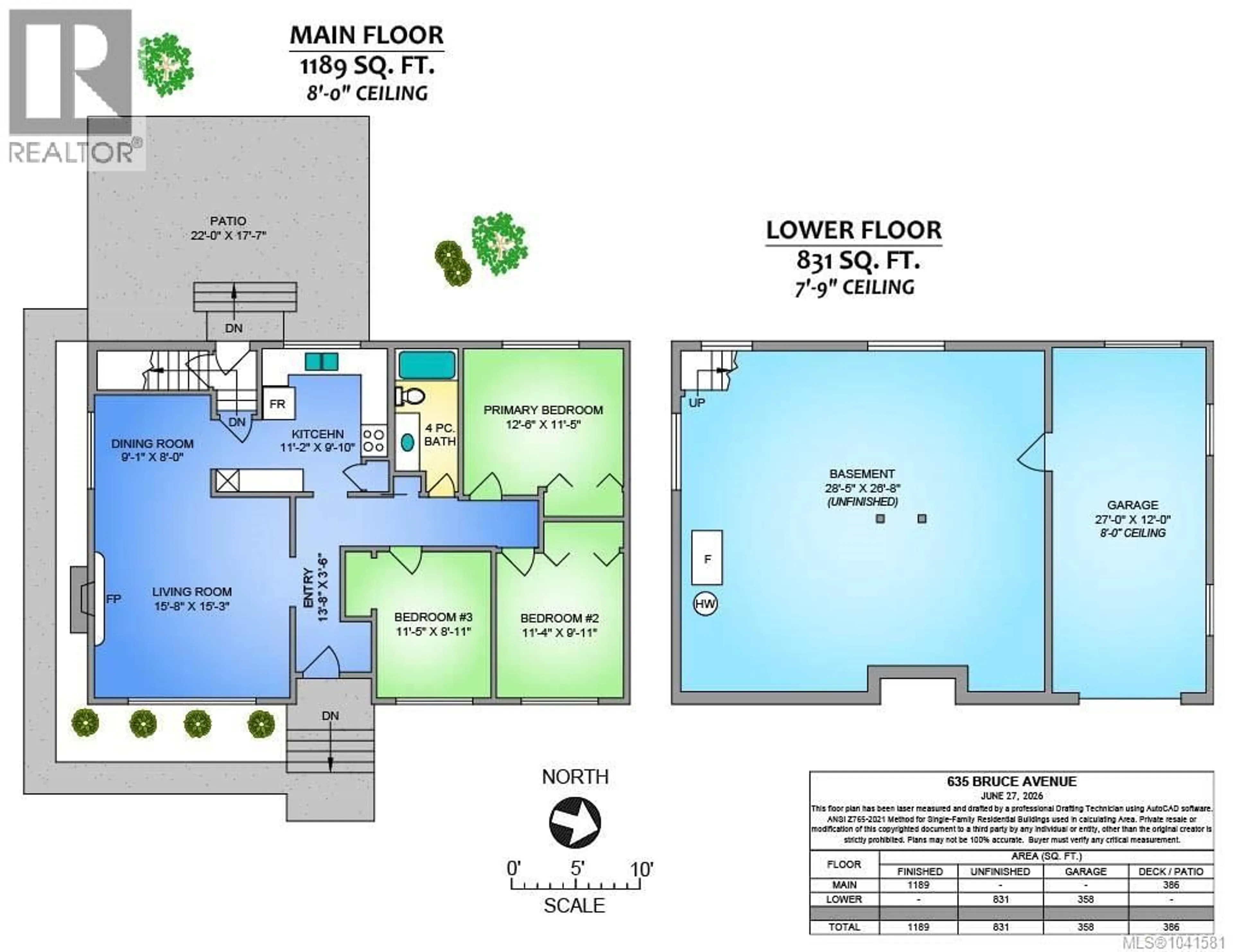 Floor plan for 635 BRUCE AVENUE, Nanaimo British Columbia V9R3Y8