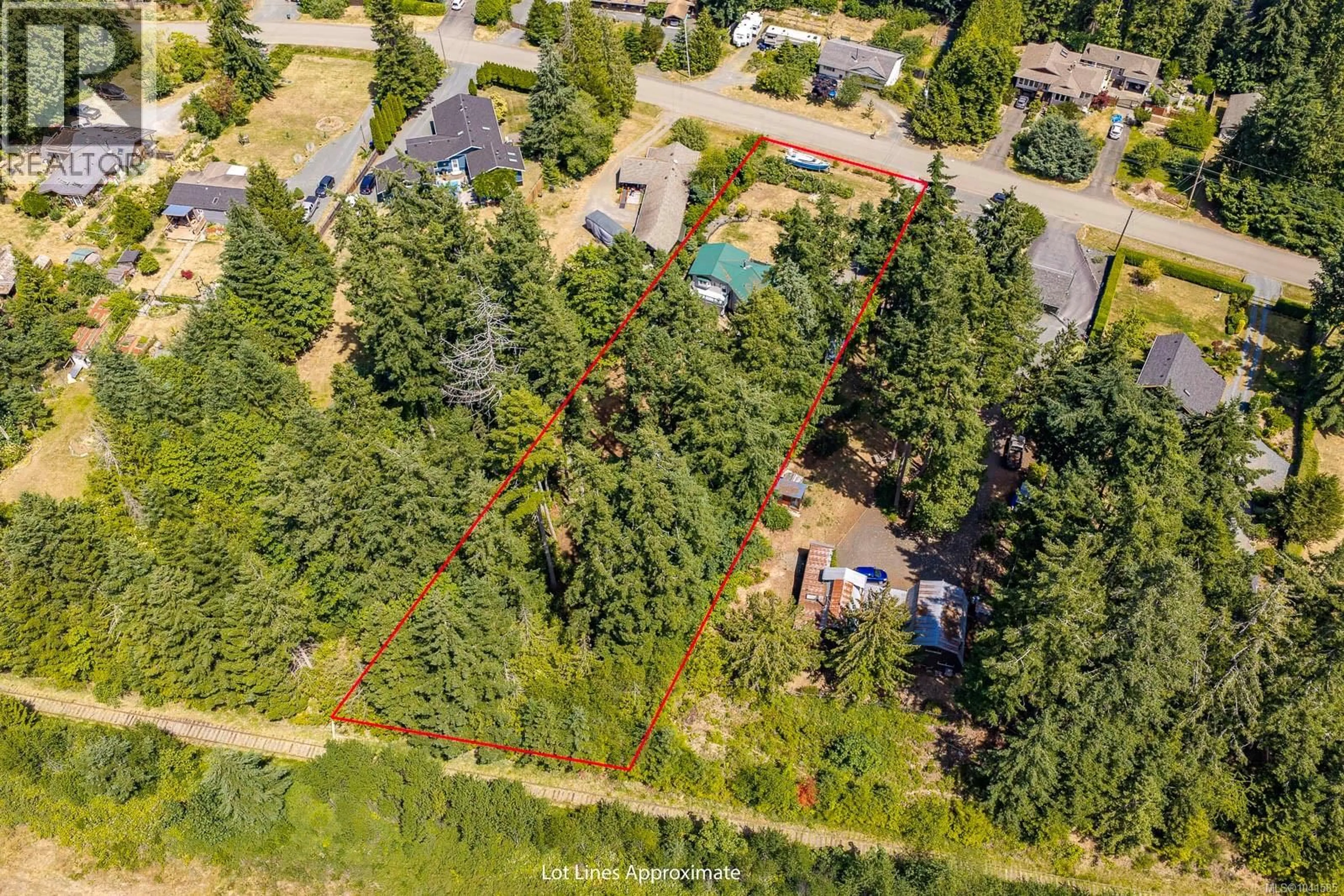 A pic from outside/outdoor area/front of a property/back of a property/a pic from drone, forest/trees view for 4530 THOMPSON CLARKE DRIVE EAST, Bowser British Columbia V0R1G0
