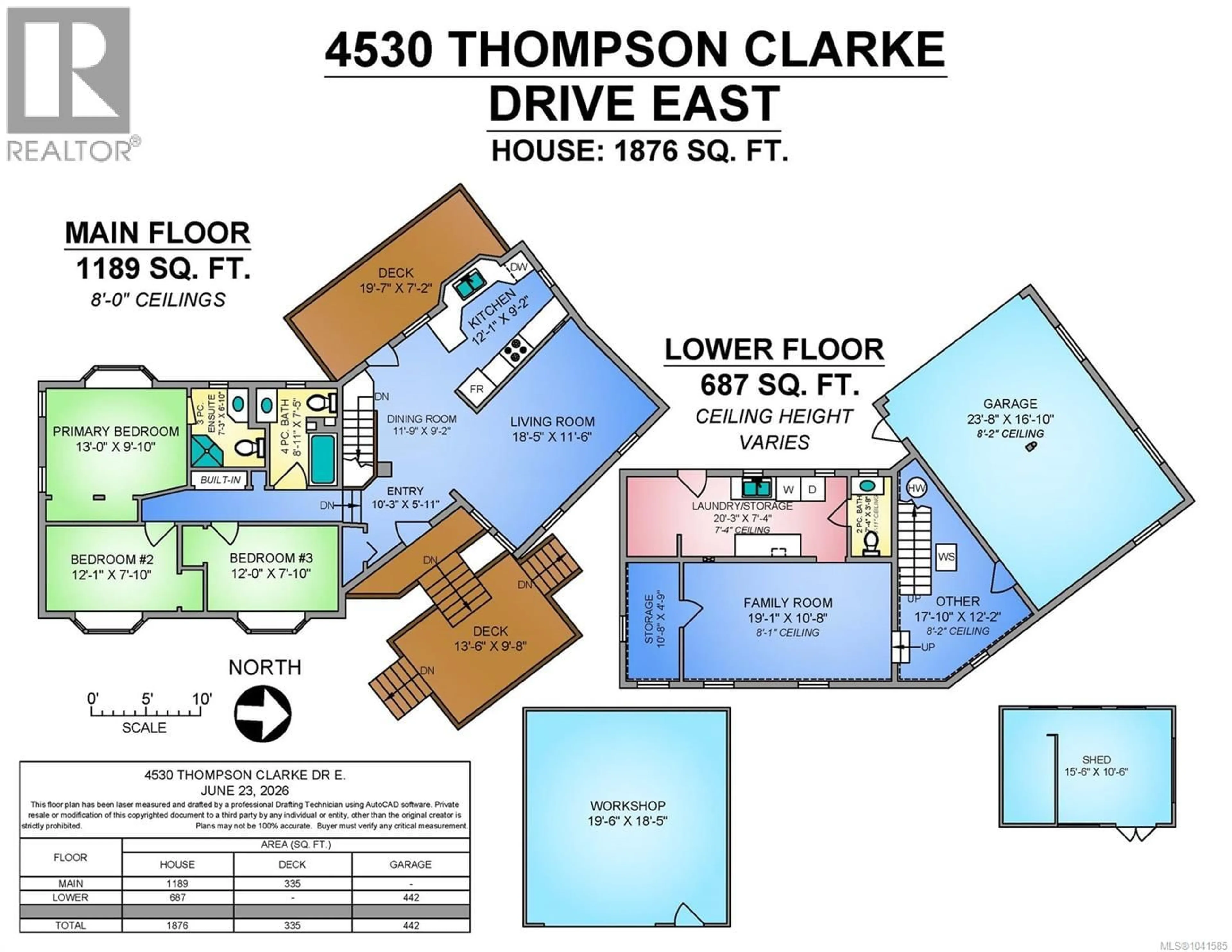 Floor plan for 4530 THOMPSON CLARKE DRIVE EAST, Bowser British Columbia V0R1G0