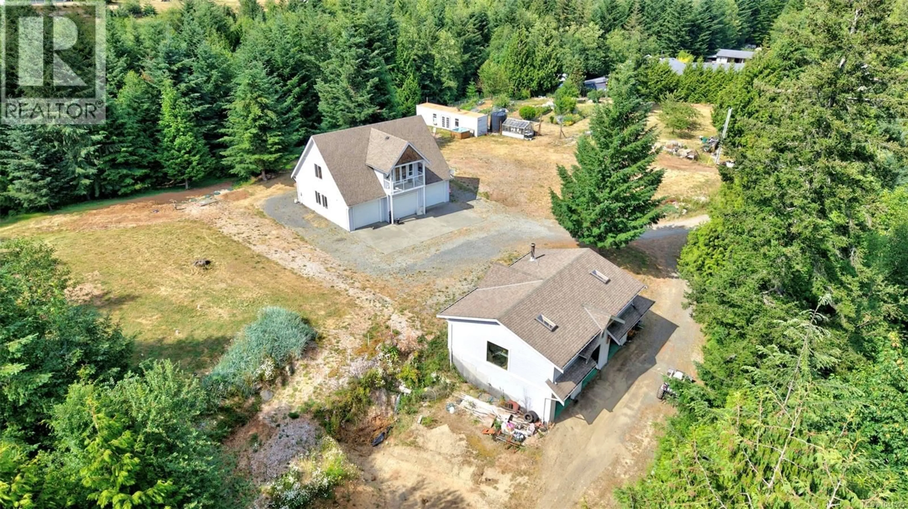 A pic from outside/outdoor area/front of a property/back of a property/a pic from drone, building for 2920 YOUNG LAKE ROAD, Sooke British Columbia V9Z0J6