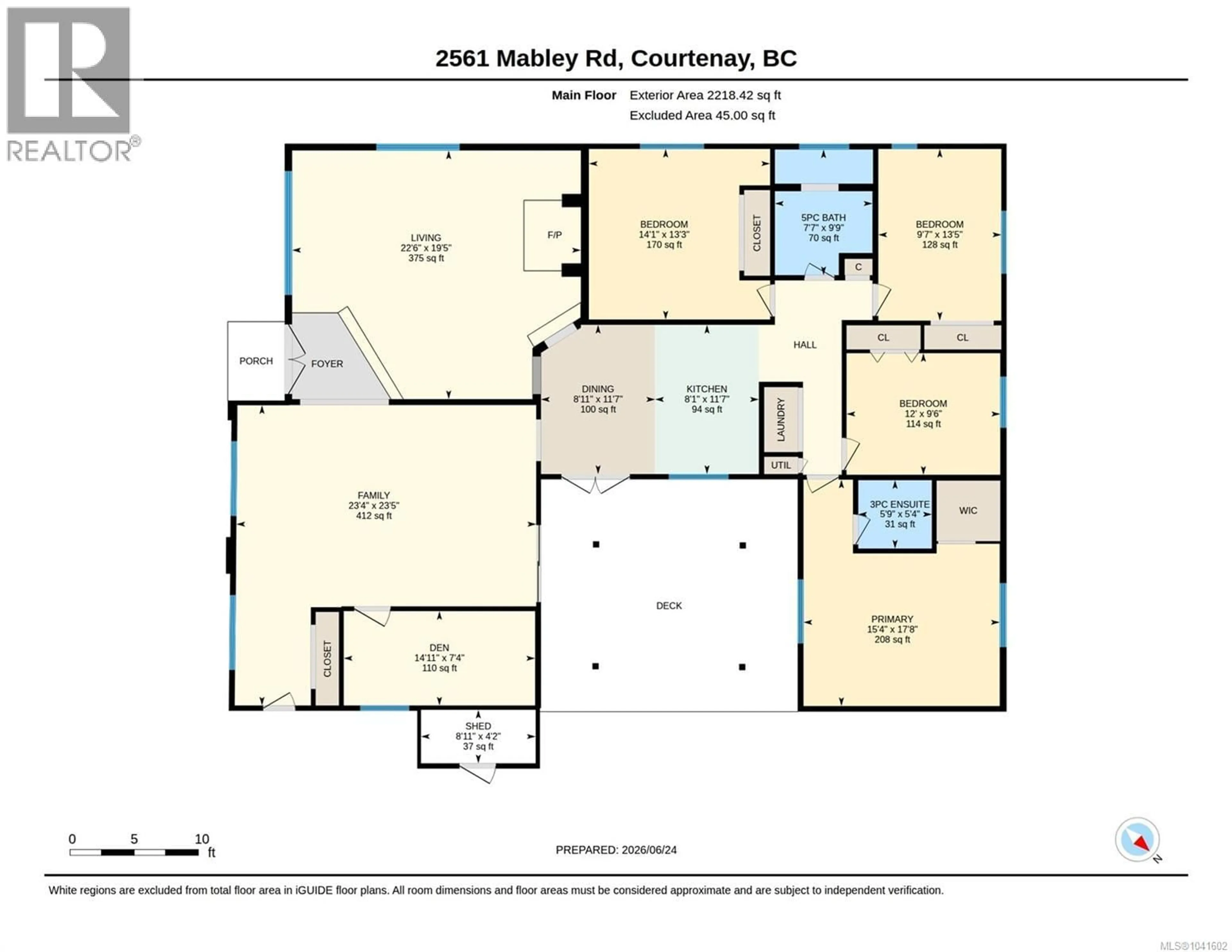 Floor plan for 2561 MABLEY ROAD, Courtenay British Columbia V9N9K2