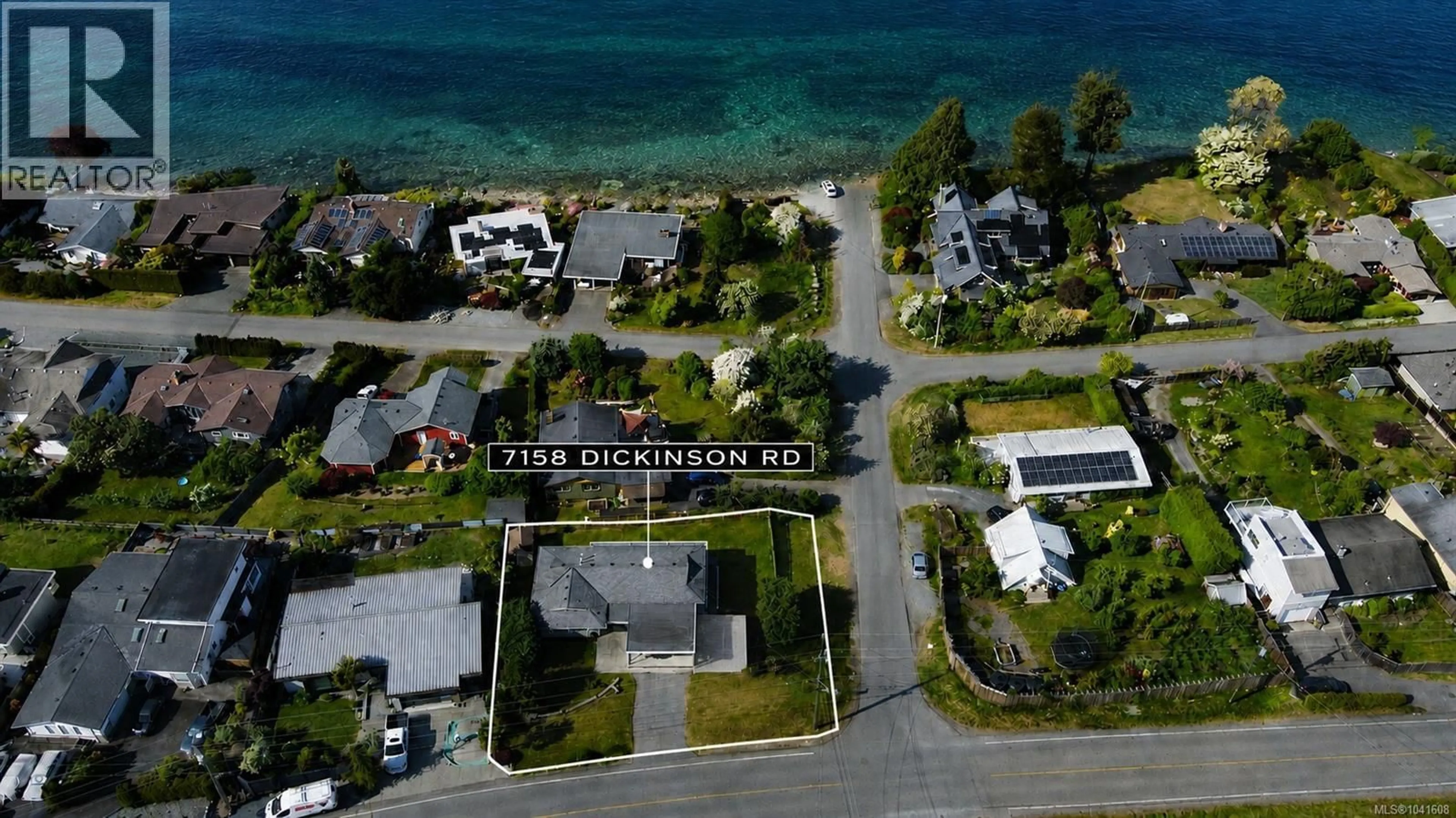 A pic from outside/outdoor area/front of a property/back of a property/a pic from drone, water/lake/river/ocean view for 7158 DICKINSON ROAD, Lantzville British Columbia V0R2H0