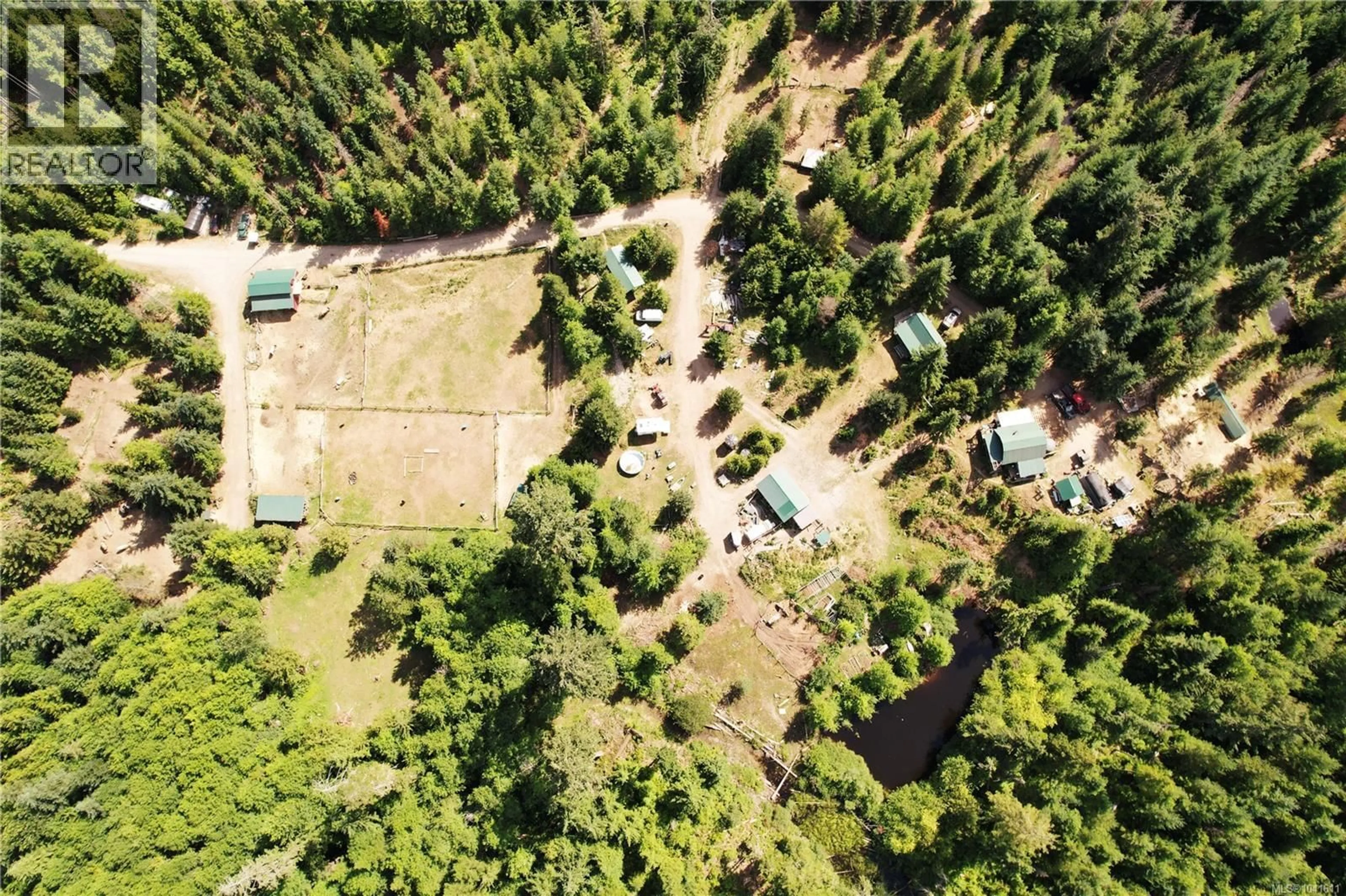A pic from outside/outdoor area/front of a property/back of a property/a pic from drone, forest/trees view for 1890 SOOKE LAKE ROAD, Shawnigan Lake British Columbia V8H2C2