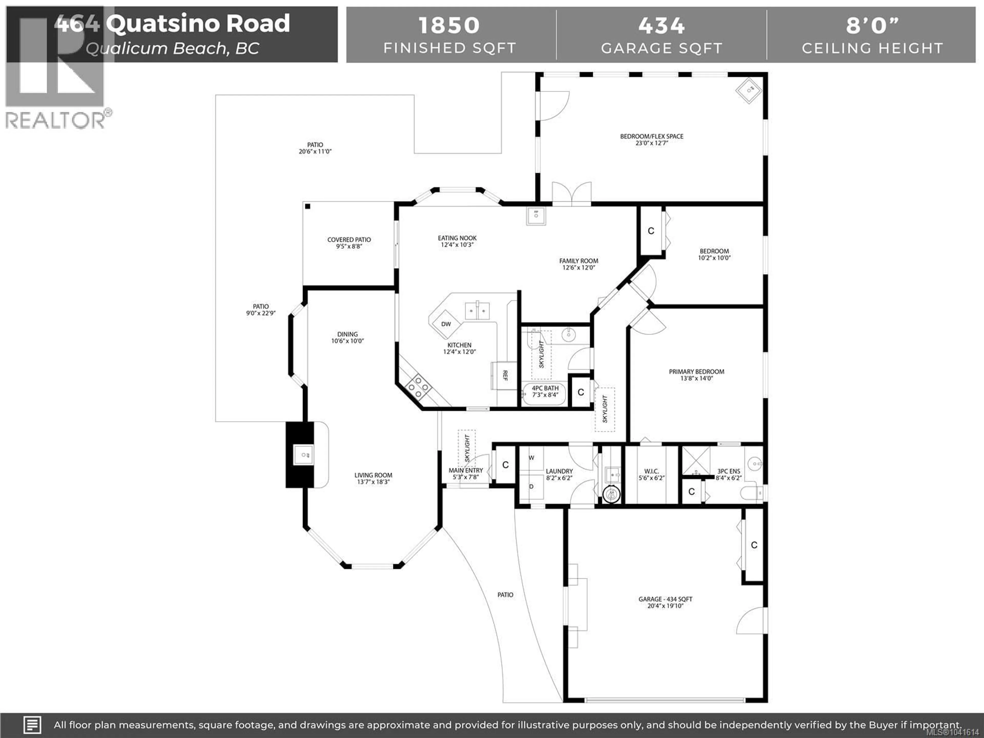 Floor plan for 464 QUATSINO ROAD, Qualicum Beach British Columbia V9K1B5
