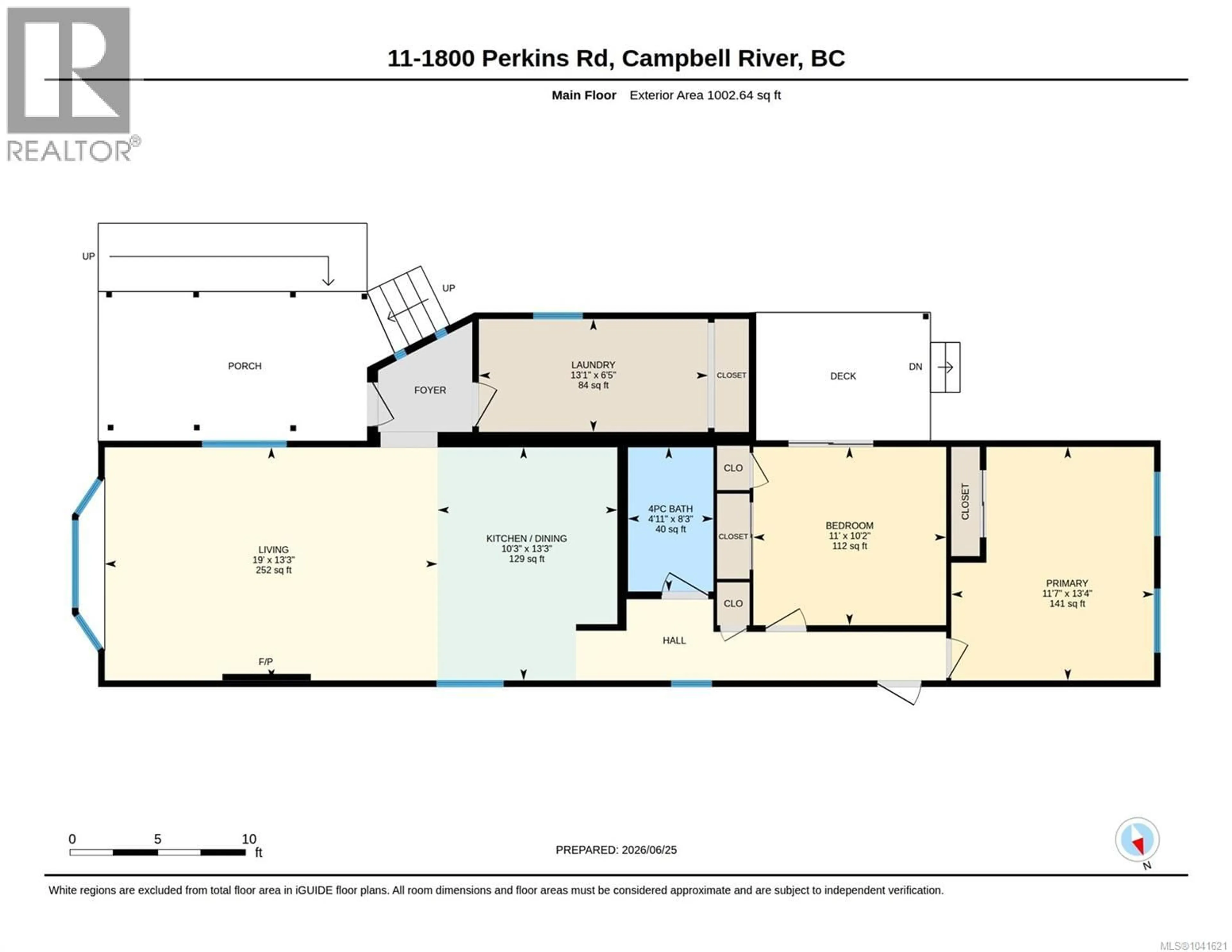 Floor plan for 11 - 1800 PERKINS ROAD, Campbell River British Columbia V9W4S1