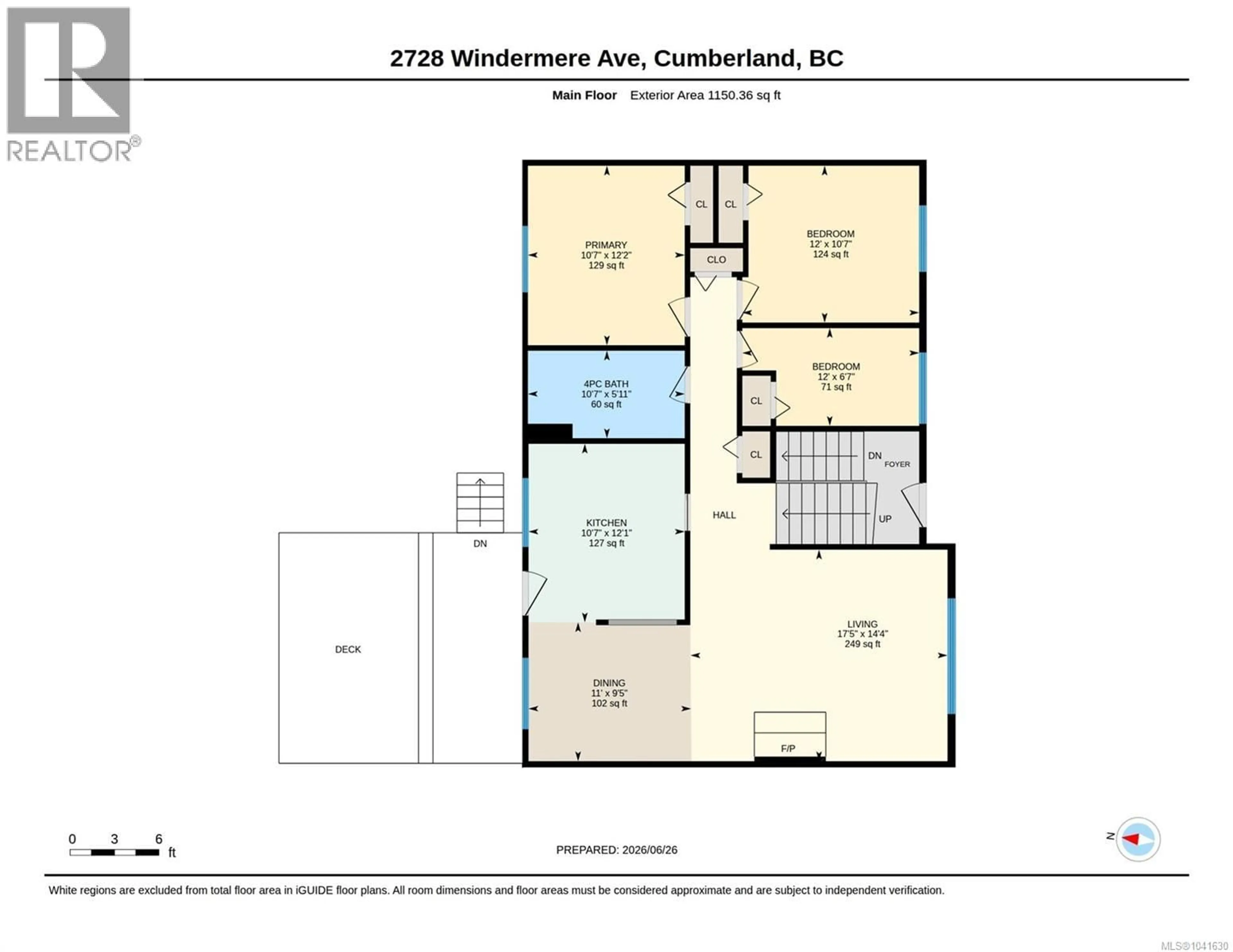 Floor plan for 2728 WINDERMERE AVENUE, Cumberland British Columbia V0R1S0
