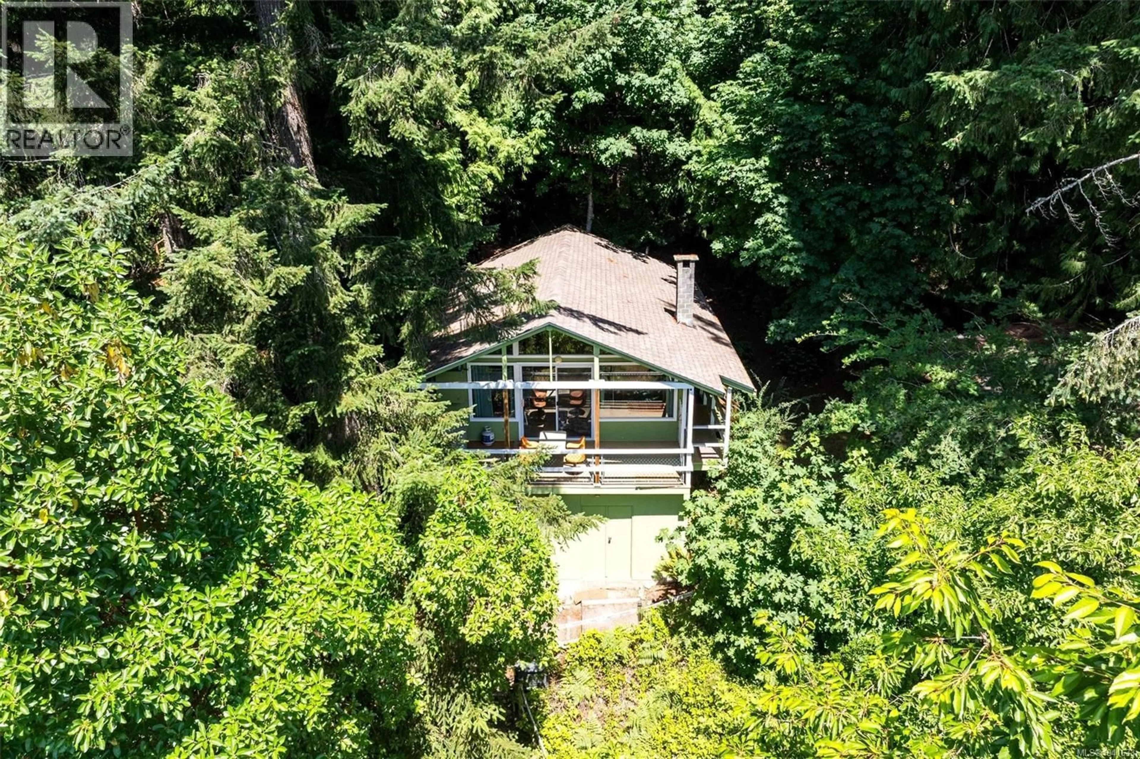 A pic from outside/outdoor area/front of a property/back of a property/a pic from drone, forest/trees view for 2442 SOMMER LANE, Shawnigan Lake British Columbia V8H2E5