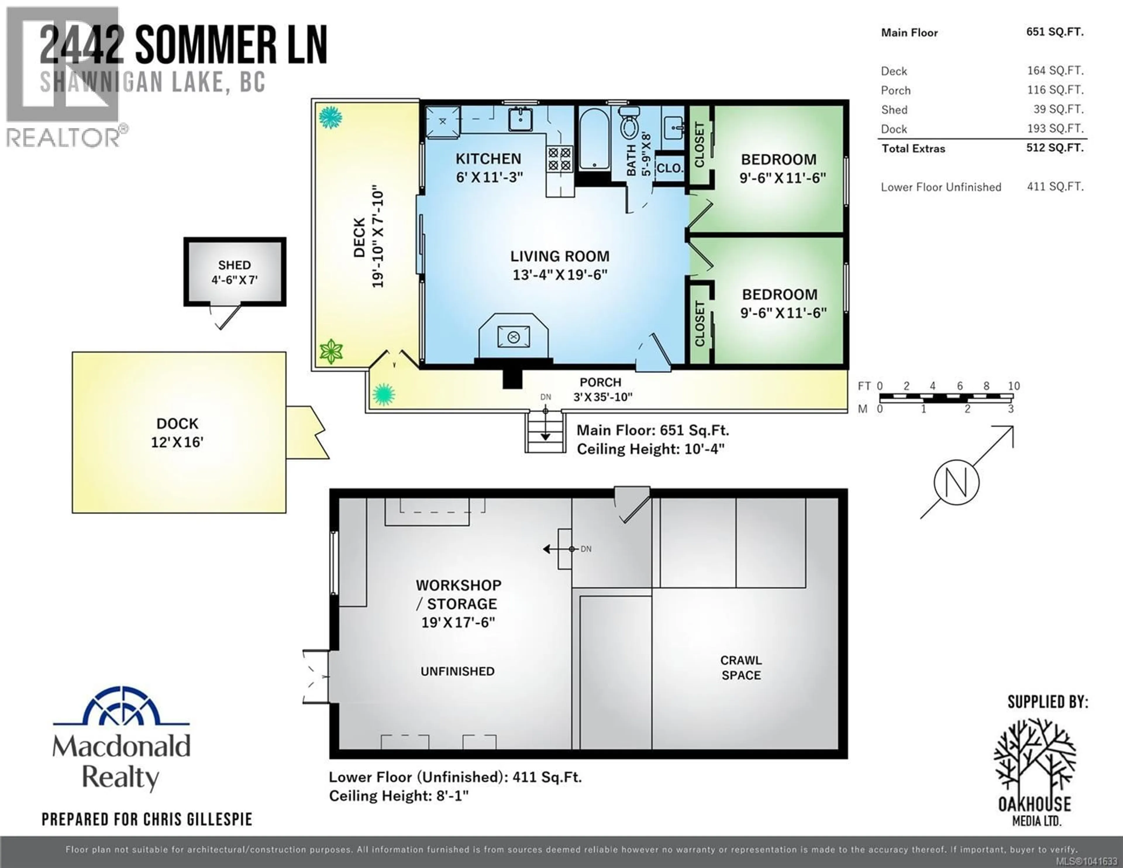 Floor plan for 2442 SOMMER LANE, Shawnigan Lake British Columbia V8H2E5