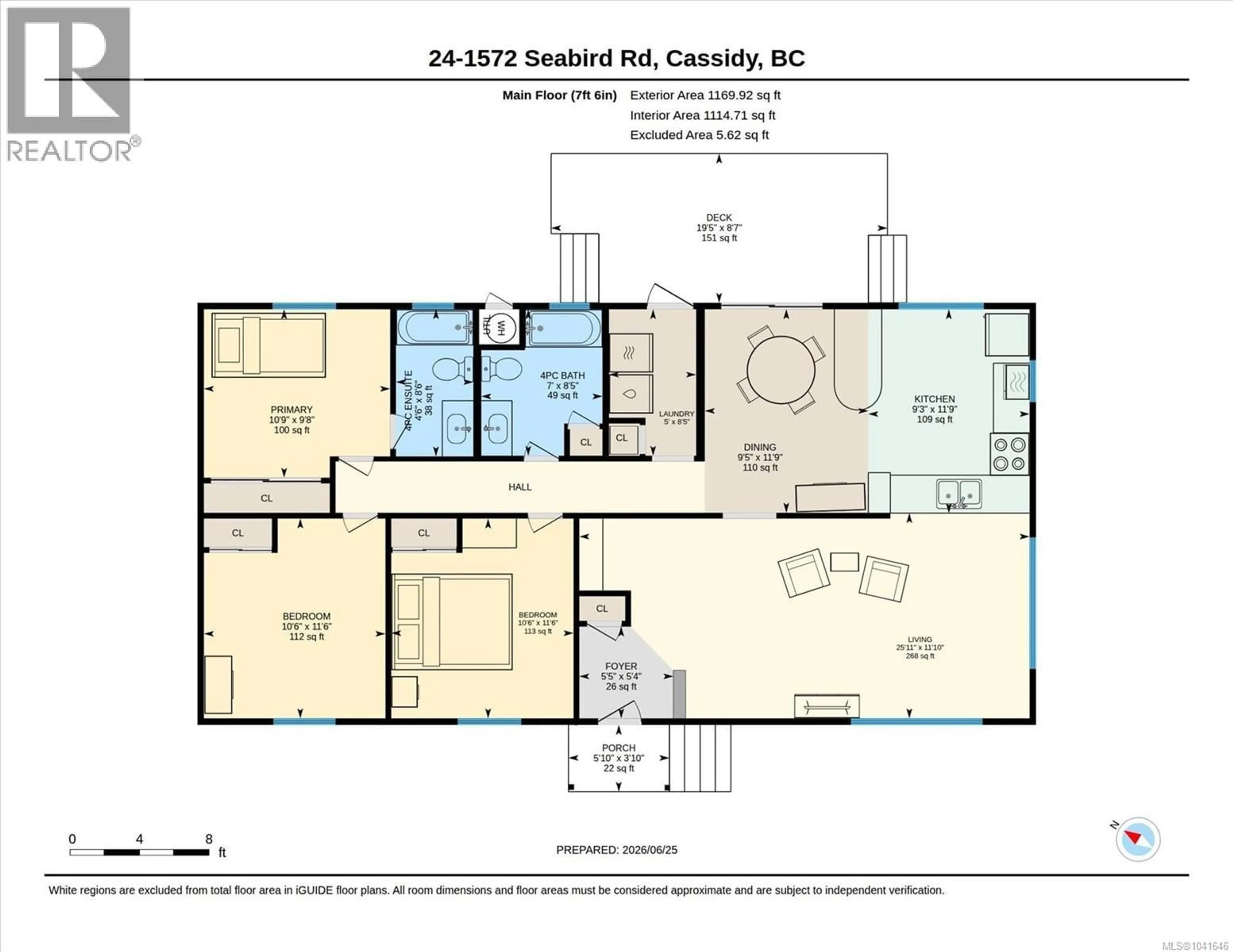 Floor plan for 24 - 1572 SEABIRD ROAD, Nanaimo British Columbia V9G1L3