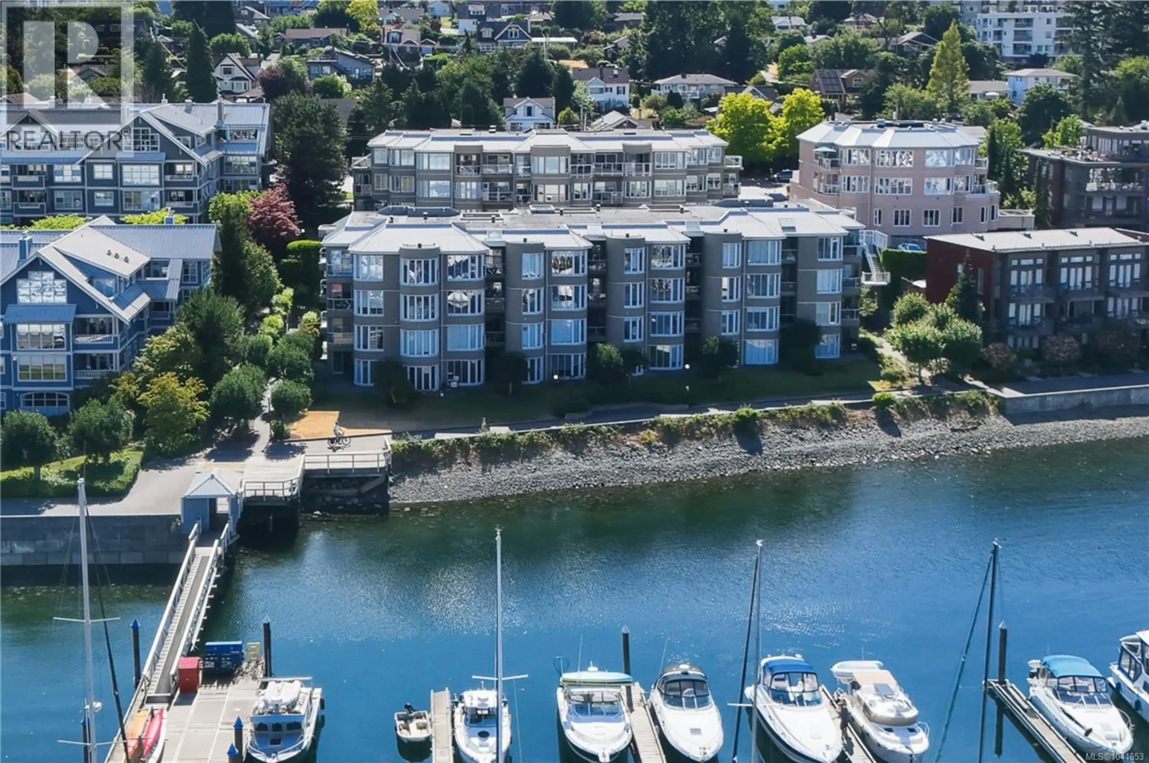 A pic from outside/outdoor area/front of a property/back of a property/a pic from drone, water/lake/river/ocean view for 402 - 566 STEWART AVENUE, Nanaimo British Columbia V9S5T5