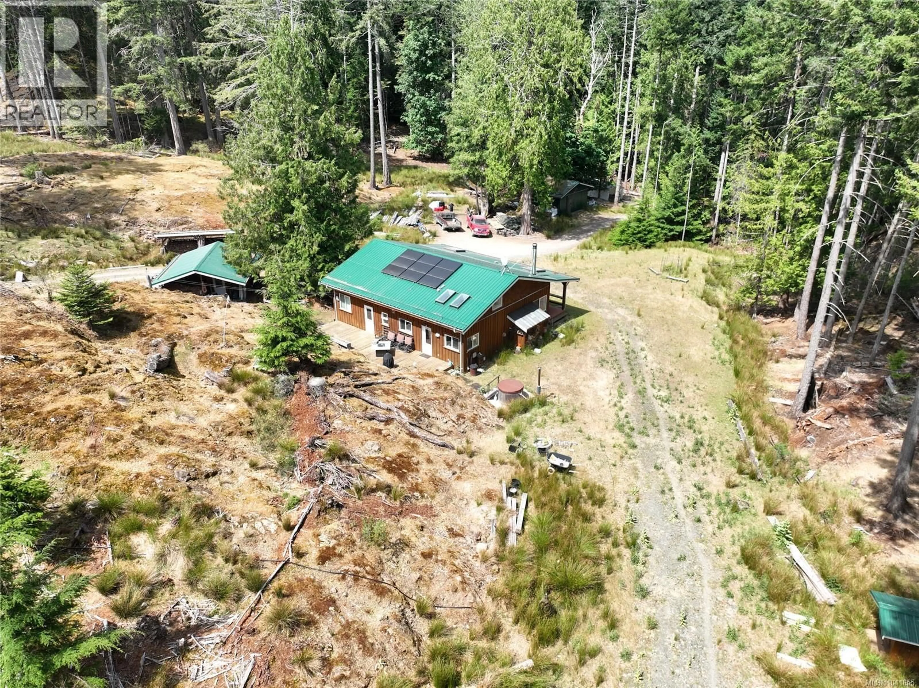 A pic from outside/outdoor area/front of a property/back of a property/a pic from drone, forest/trees view for Lot 1 MAIN ROAD, Lasqueti Island British Columbia V0R2J0