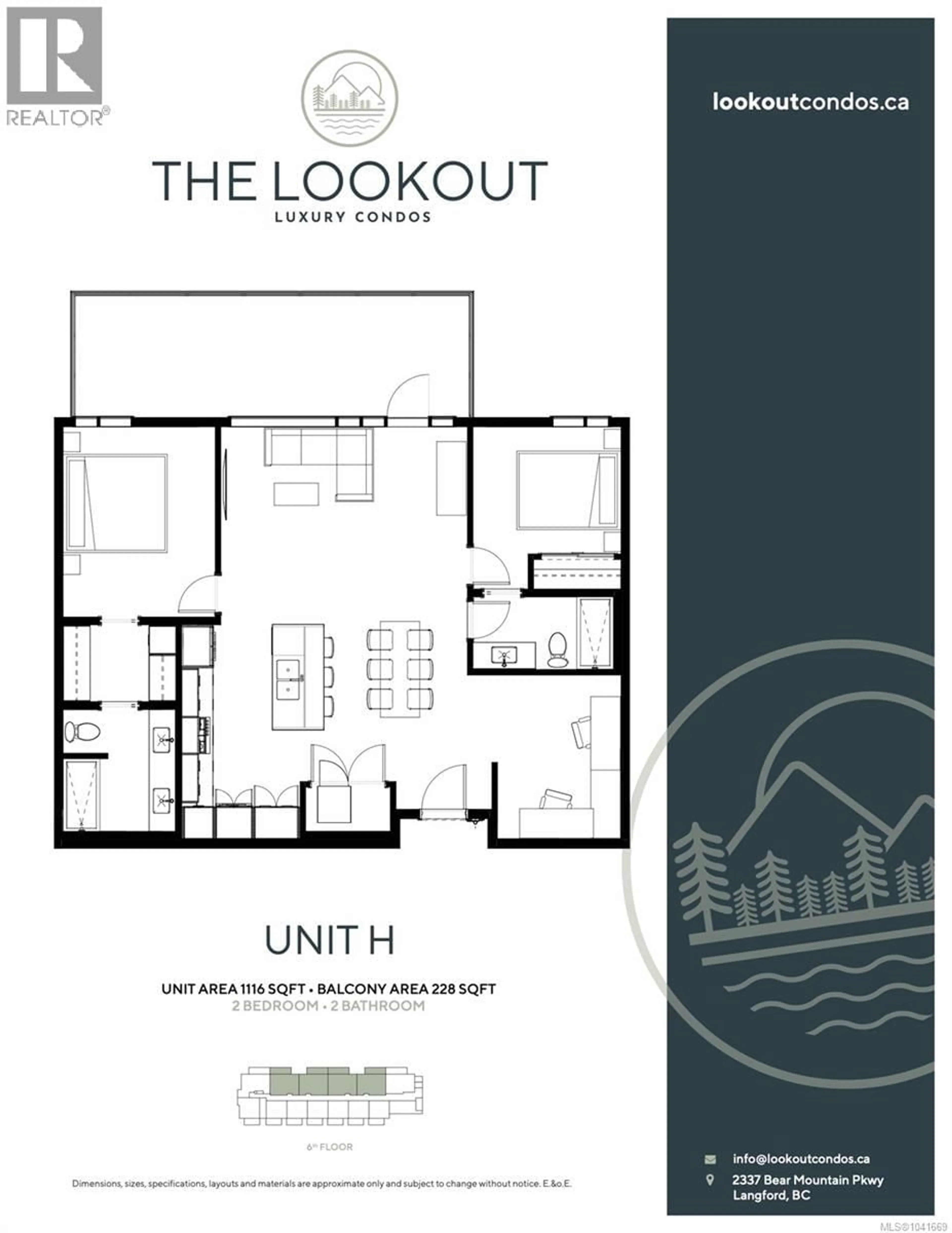 Floor plan for 606 - 2341 BEAR MOUNTAIN PARKWAY, Langford British Columbia V9B6V1