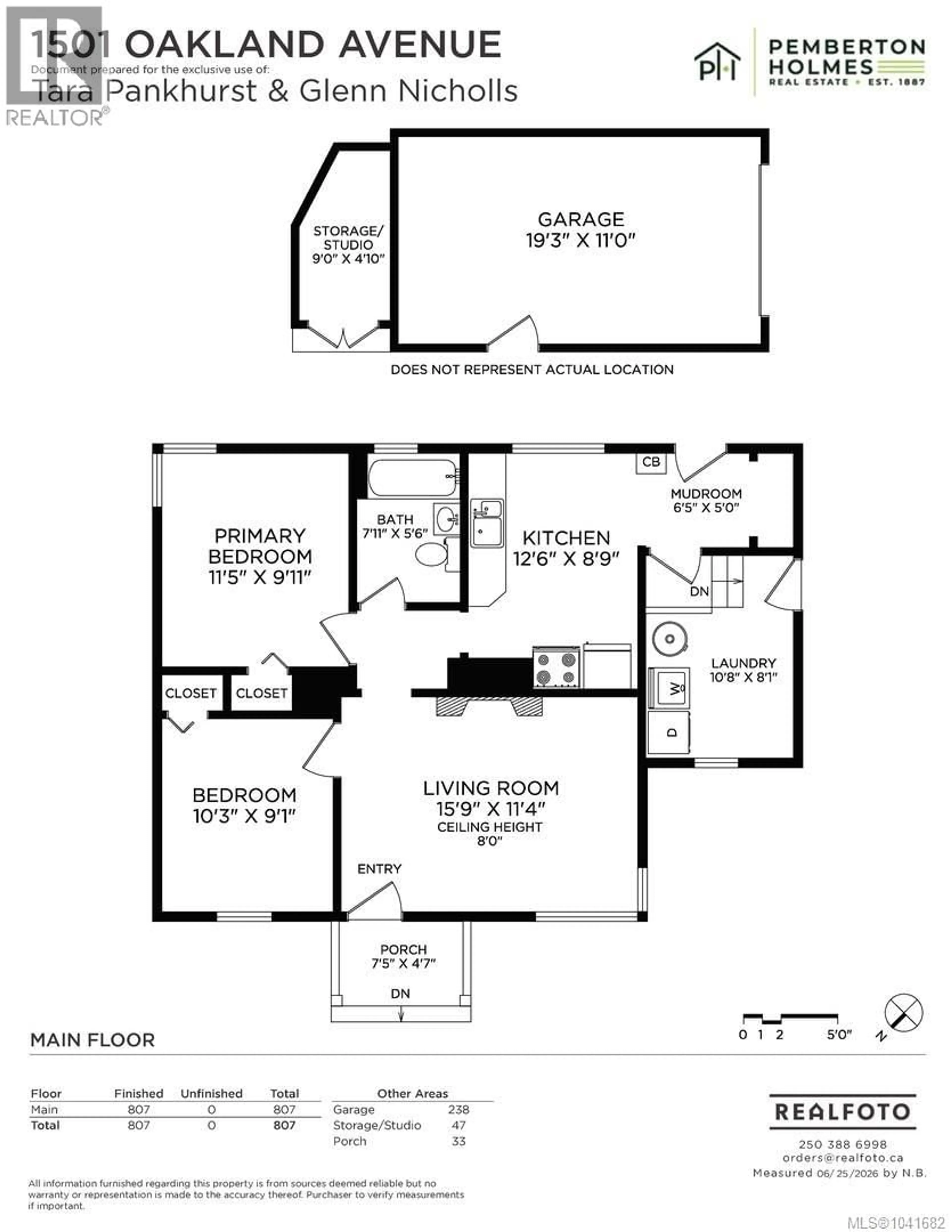 Floor plan for 1501 OAKLAND AVENUE, Victoria British Columbia V8T2L1