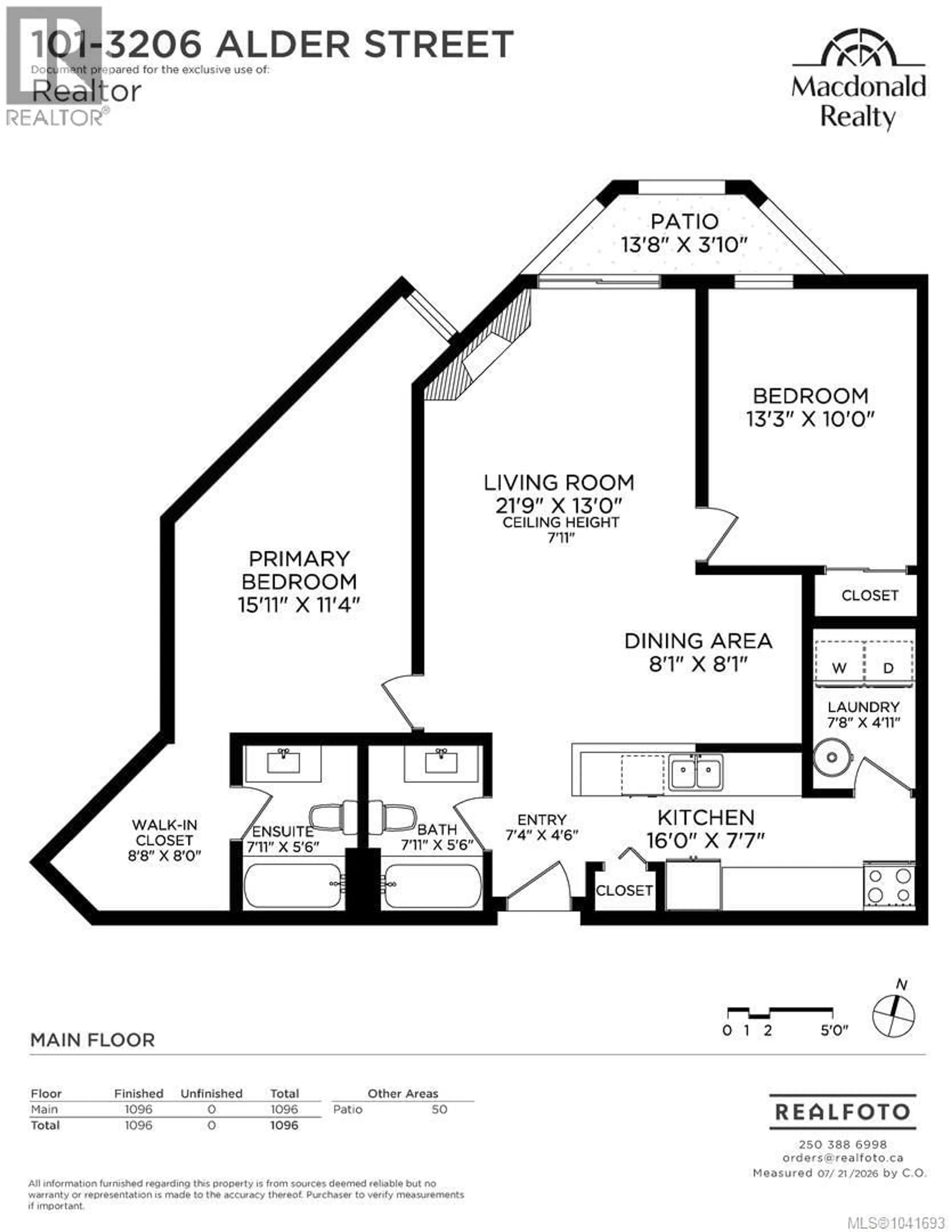 Floor plan for 101 - 3206 ALDER STREET, Saanich British Columbia V8X5A4