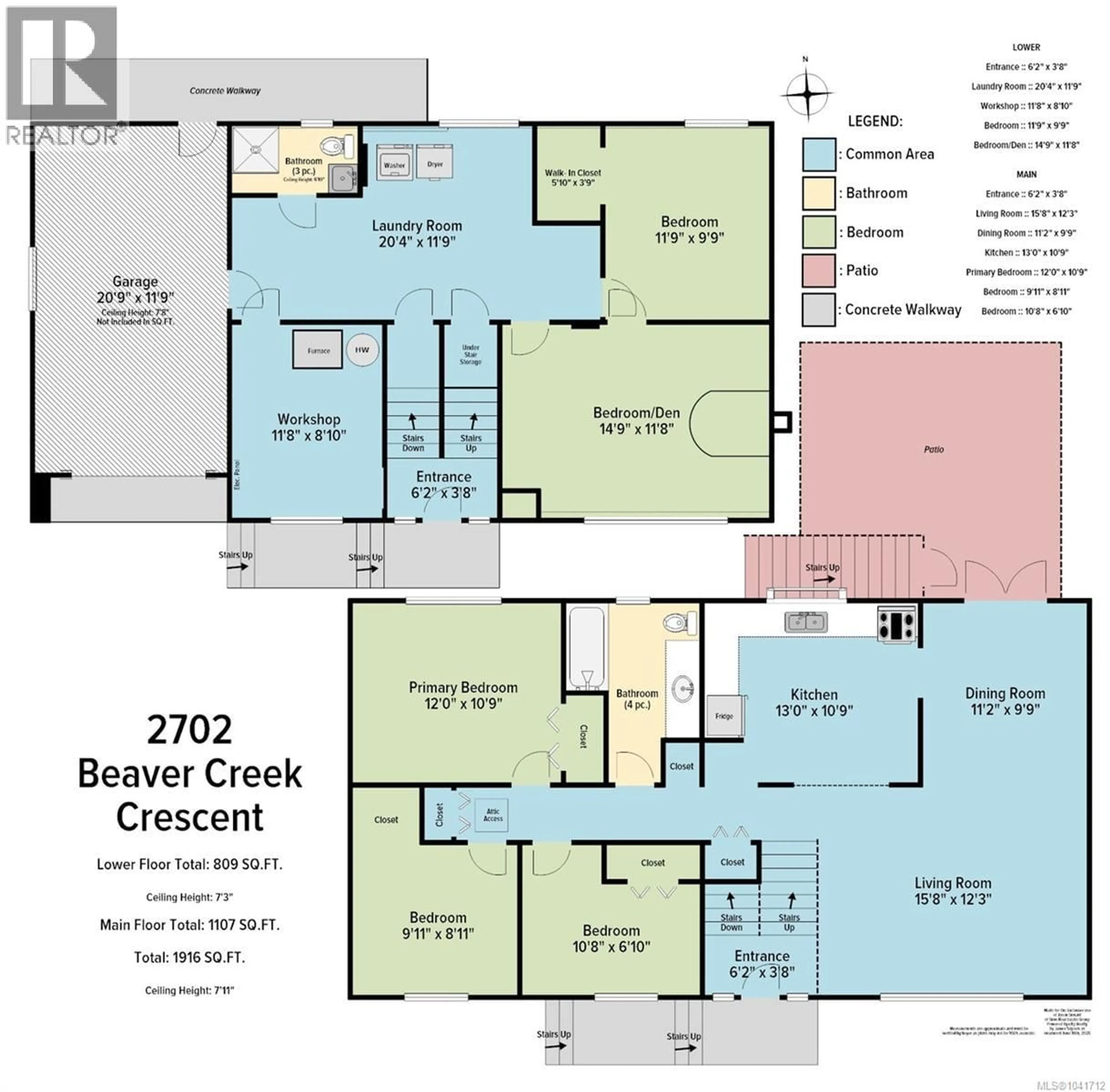 Floor plan for 2702 BEAVER CREEK CRESCENT, Nanaimo British Columbia V9T3K4