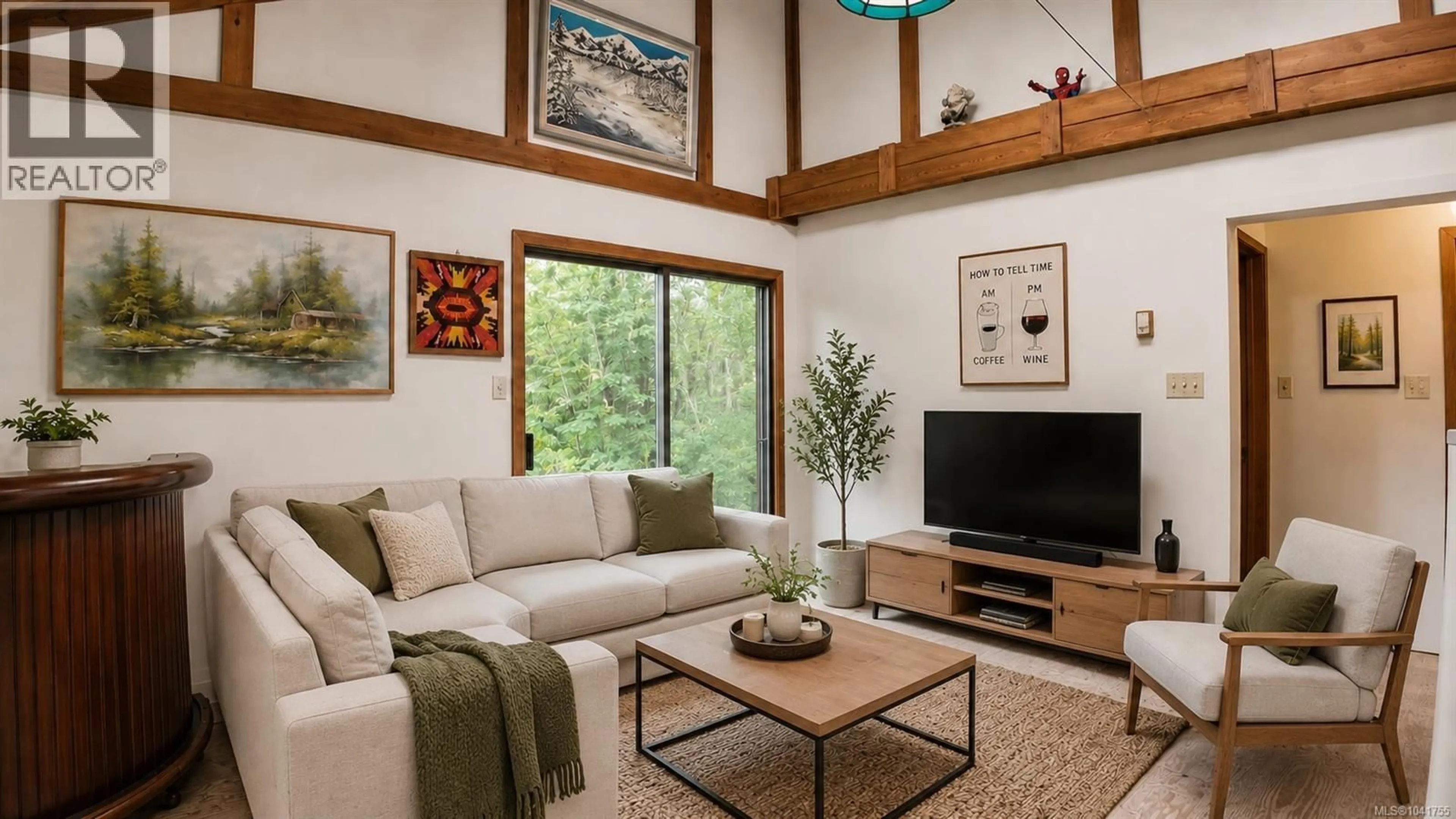 Living room with furniture, unknown for 4480 STRACHAN ROAD, Hornby Island British Columbia V0R1Z0