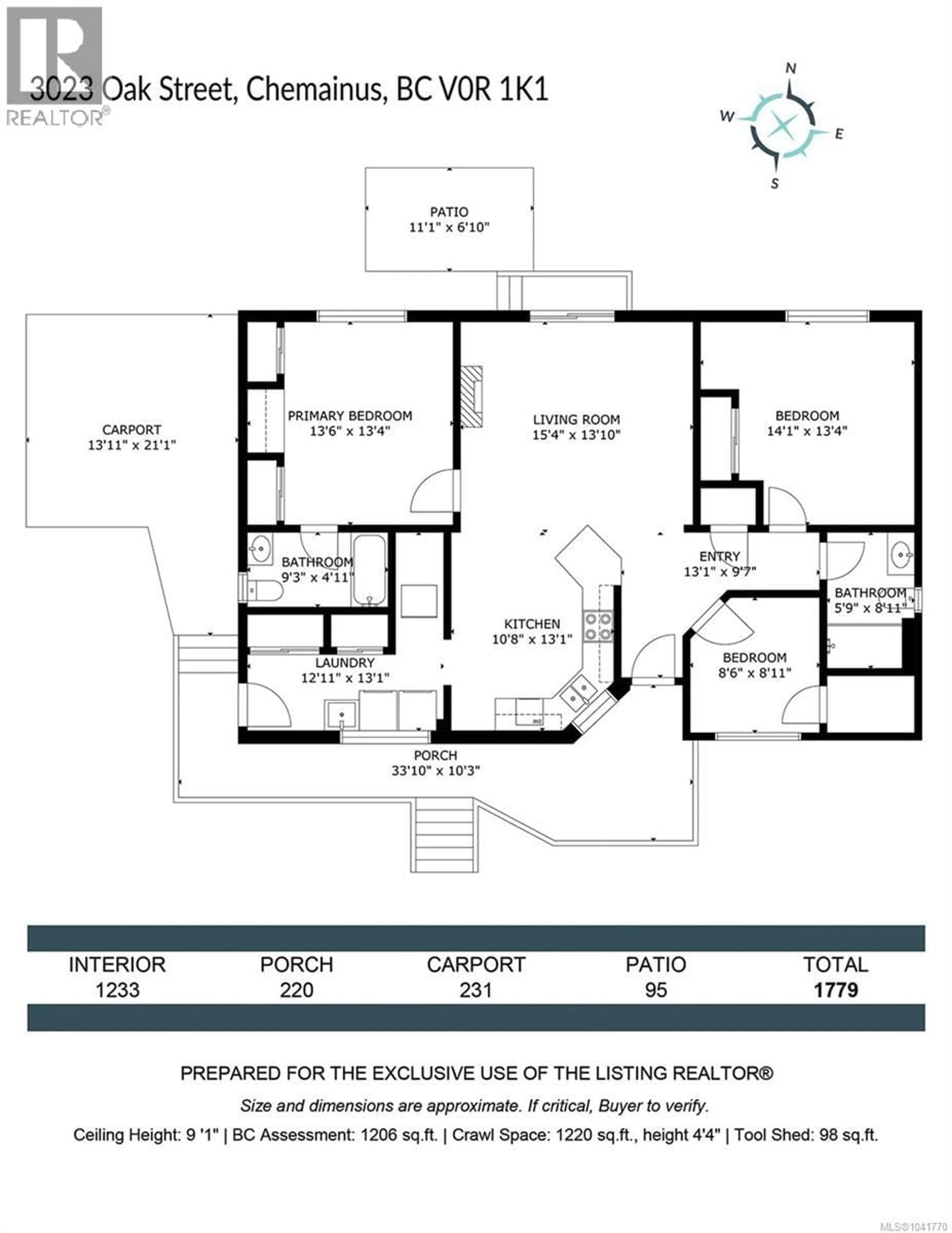 Floor plan for 3023 OAK STREET, Chemainus British Columbia V0R1K2
