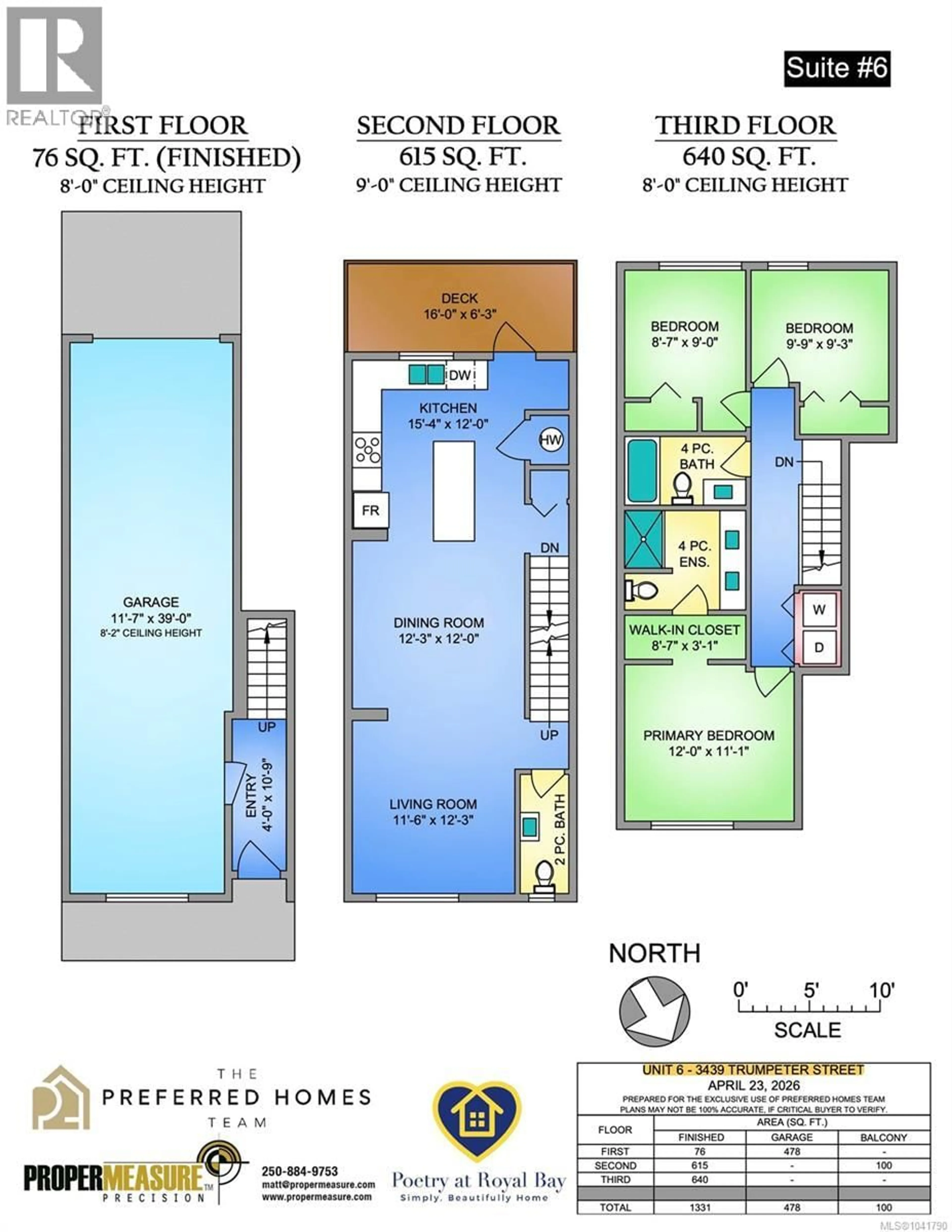 Floor plan for 6 - 3439 TRUMPETER STREET, Colwood British Columbia V9C0R5