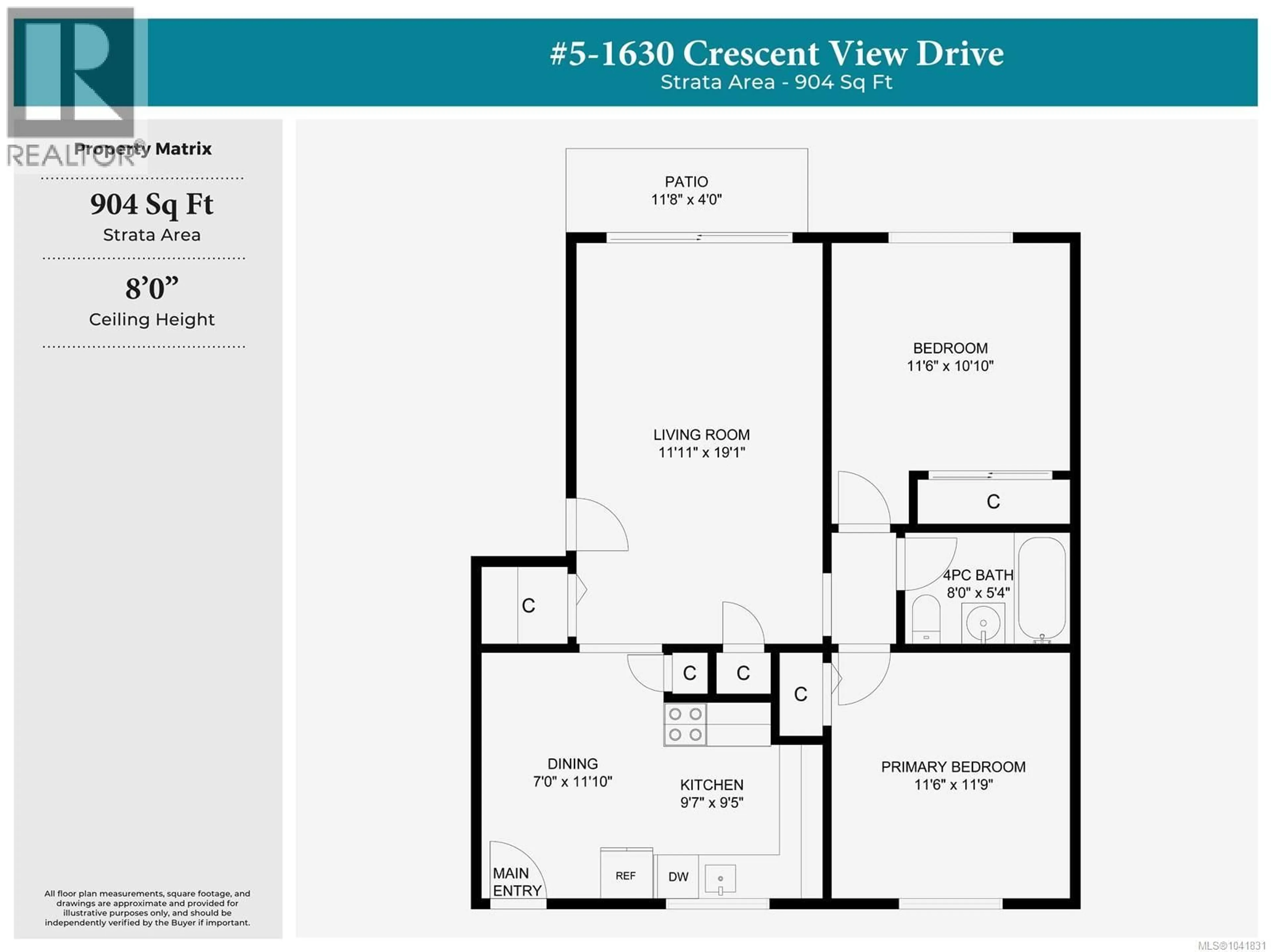 Floor plan for 5 - 1630 CRESCENT VIEW DRIVE, Nanaimo British Columbia V9S2N5