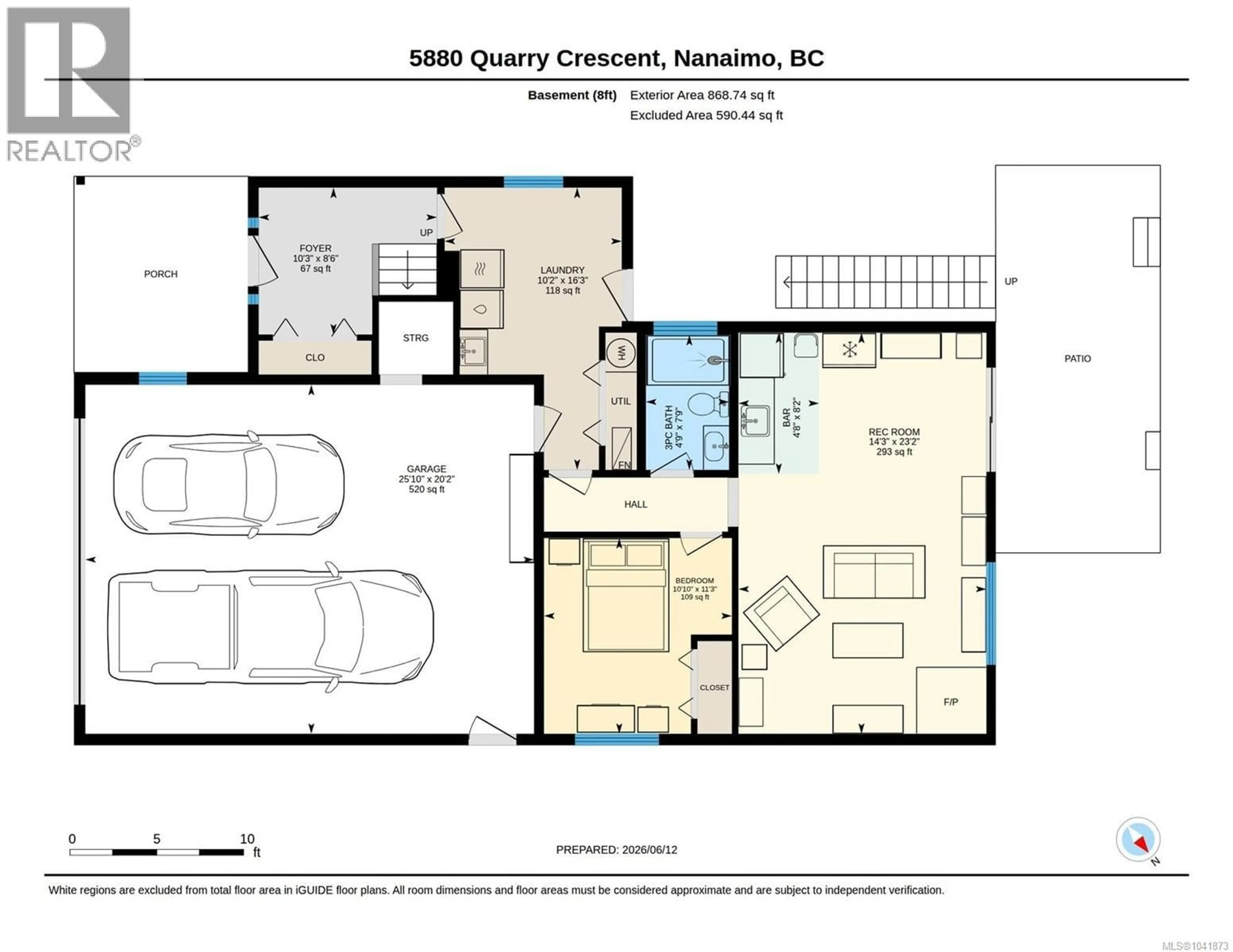 Floor plan for 5880 QUARRY CRESCENT, Nanaimo British Columbia V9T6H9