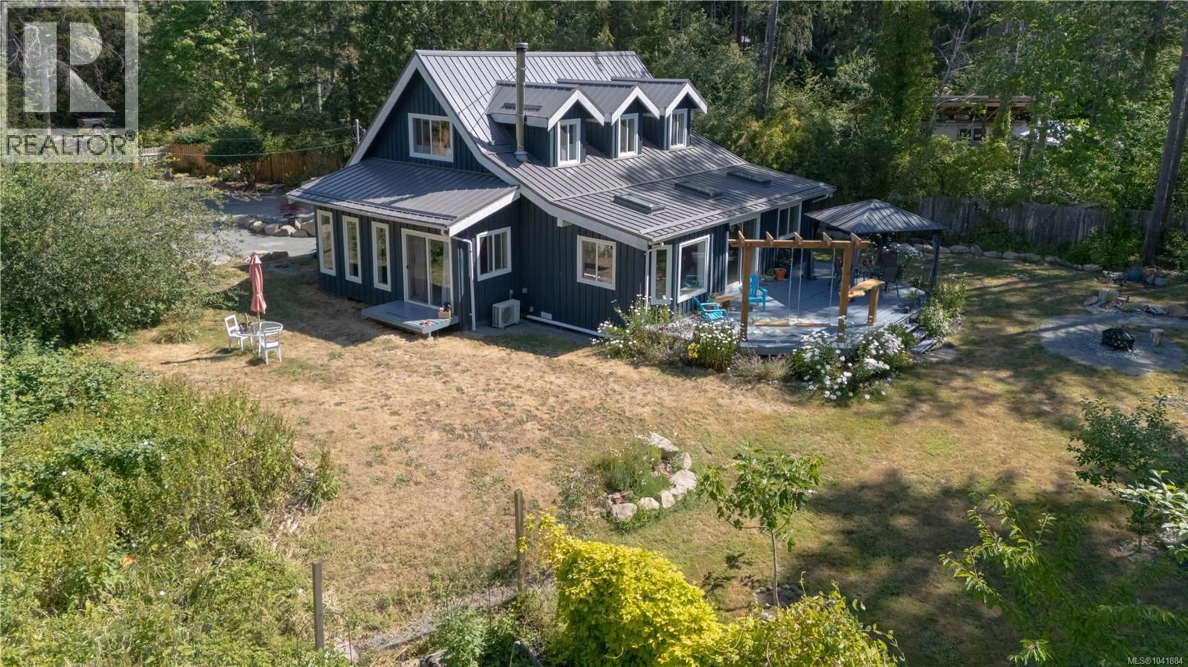 A pic from outside/outdoor area/front of a property/back of a property/a pic from drone, water/lake/river/ocean view for 680 LITTLE BOULEVARD, Gabriola Island British Columbia V0R1X3