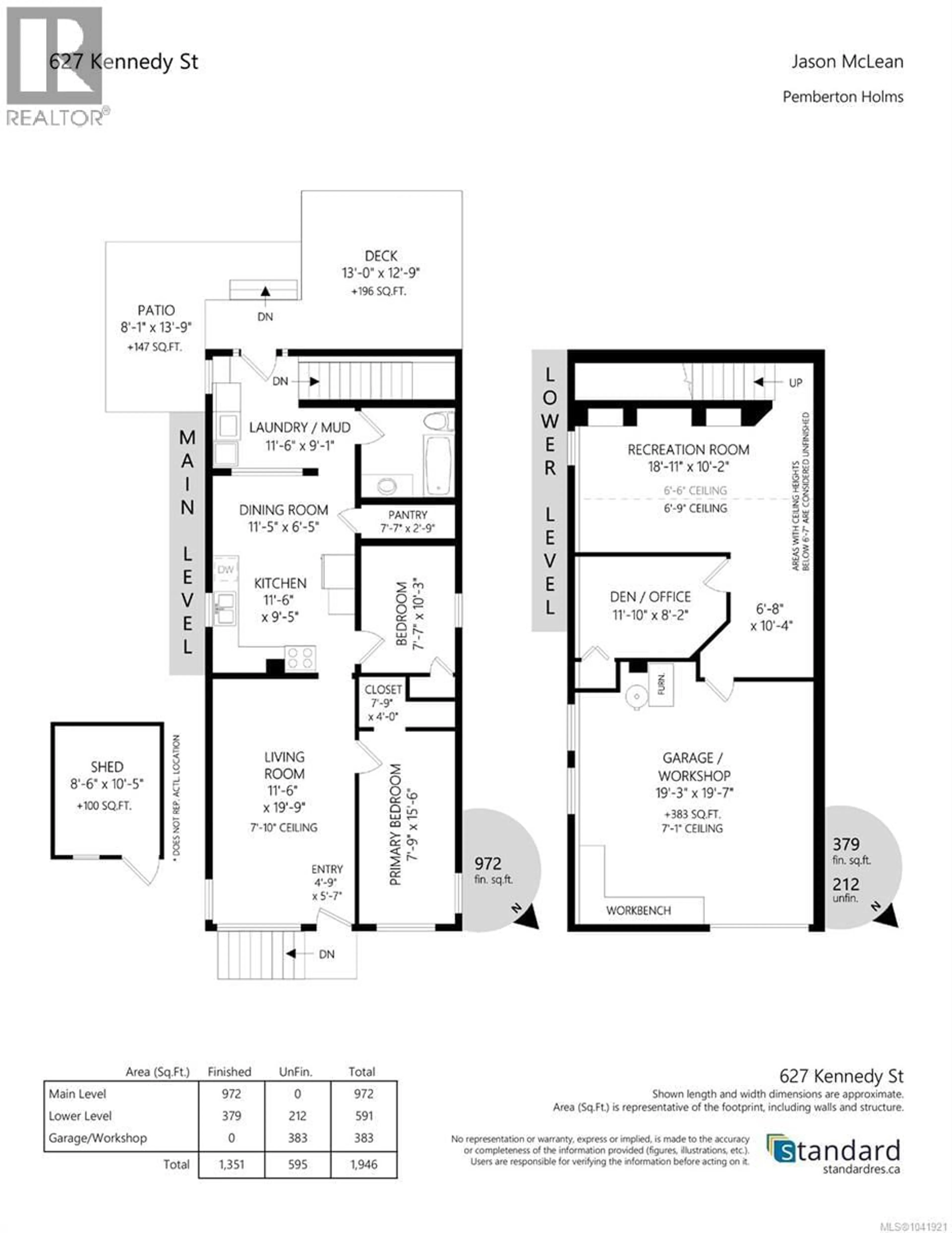 Floor plan for 627 KENNEDY STREET, Nanaimo British Columbia V9R2J9