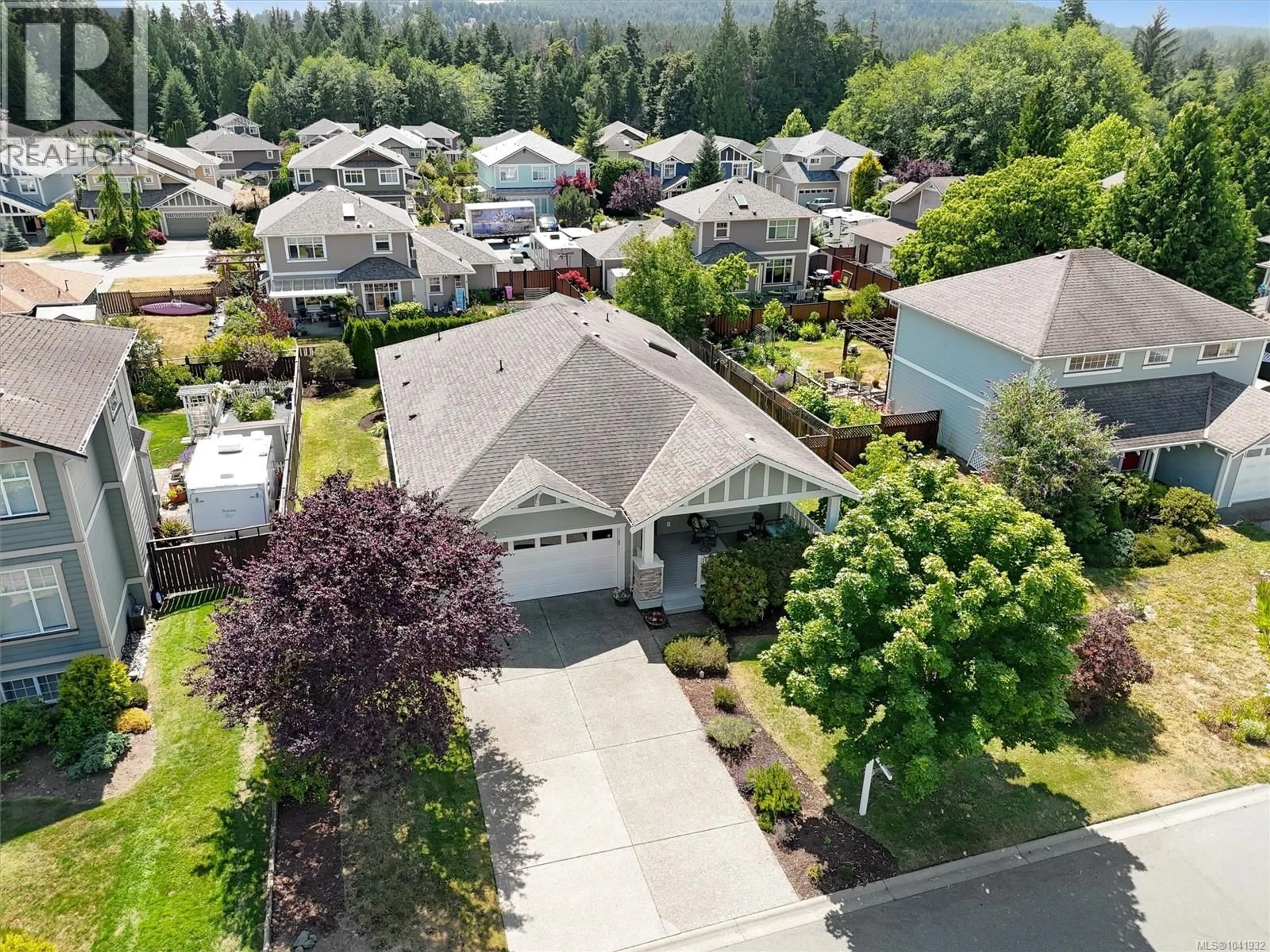 A pic from outside/outdoor area/front of a property/back of a property/a pic from drone, mountain view for 2428 SUNRIVER WAY, Sooke British Columbia V0S1N0