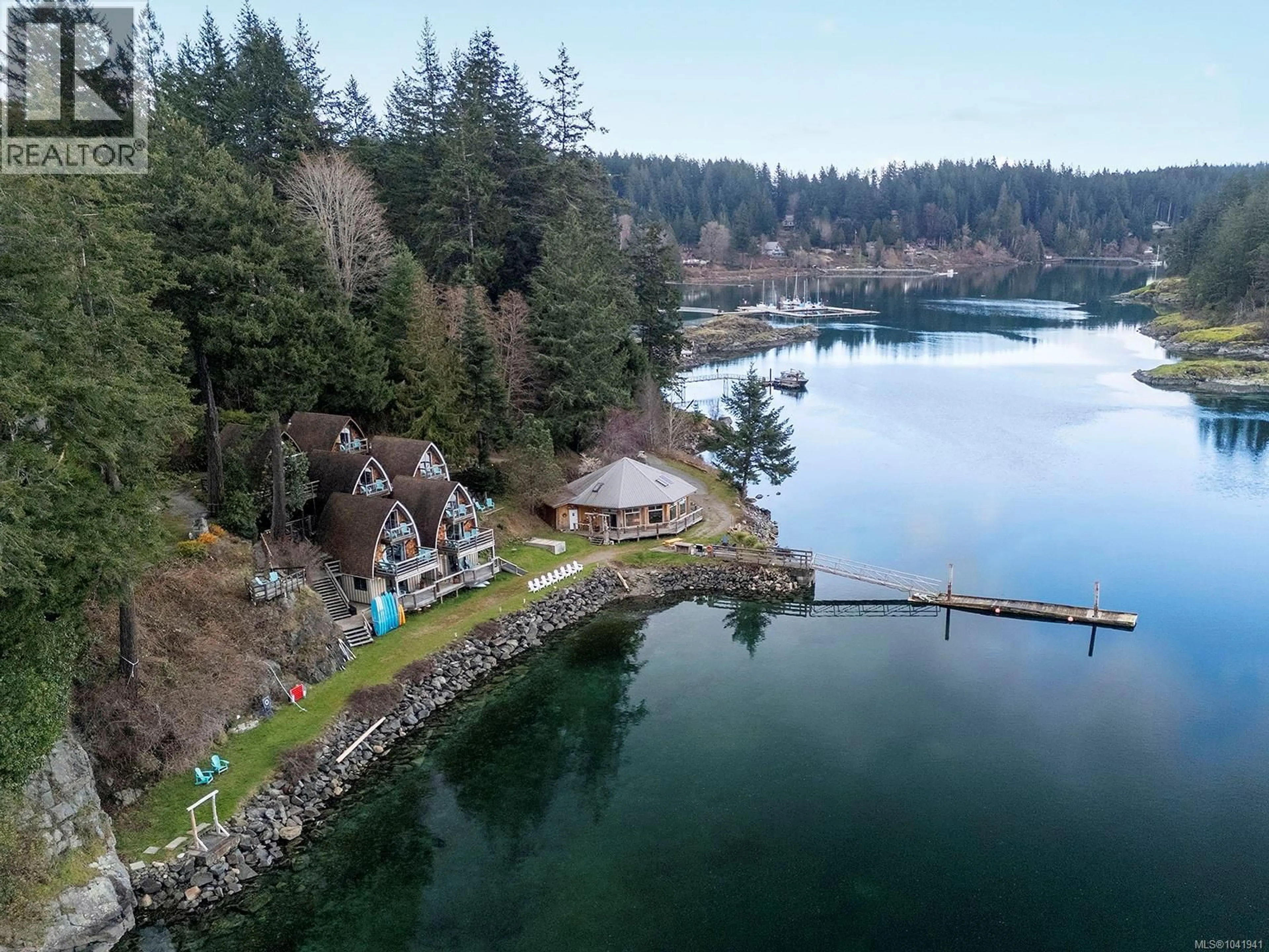 A pic from outside/outdoor area/front of a property/back of a property/a pic from drone, water/lake/river/ocean view for 774 CLIFFE ROAD, Quadra Island British Columbia V0P1N0