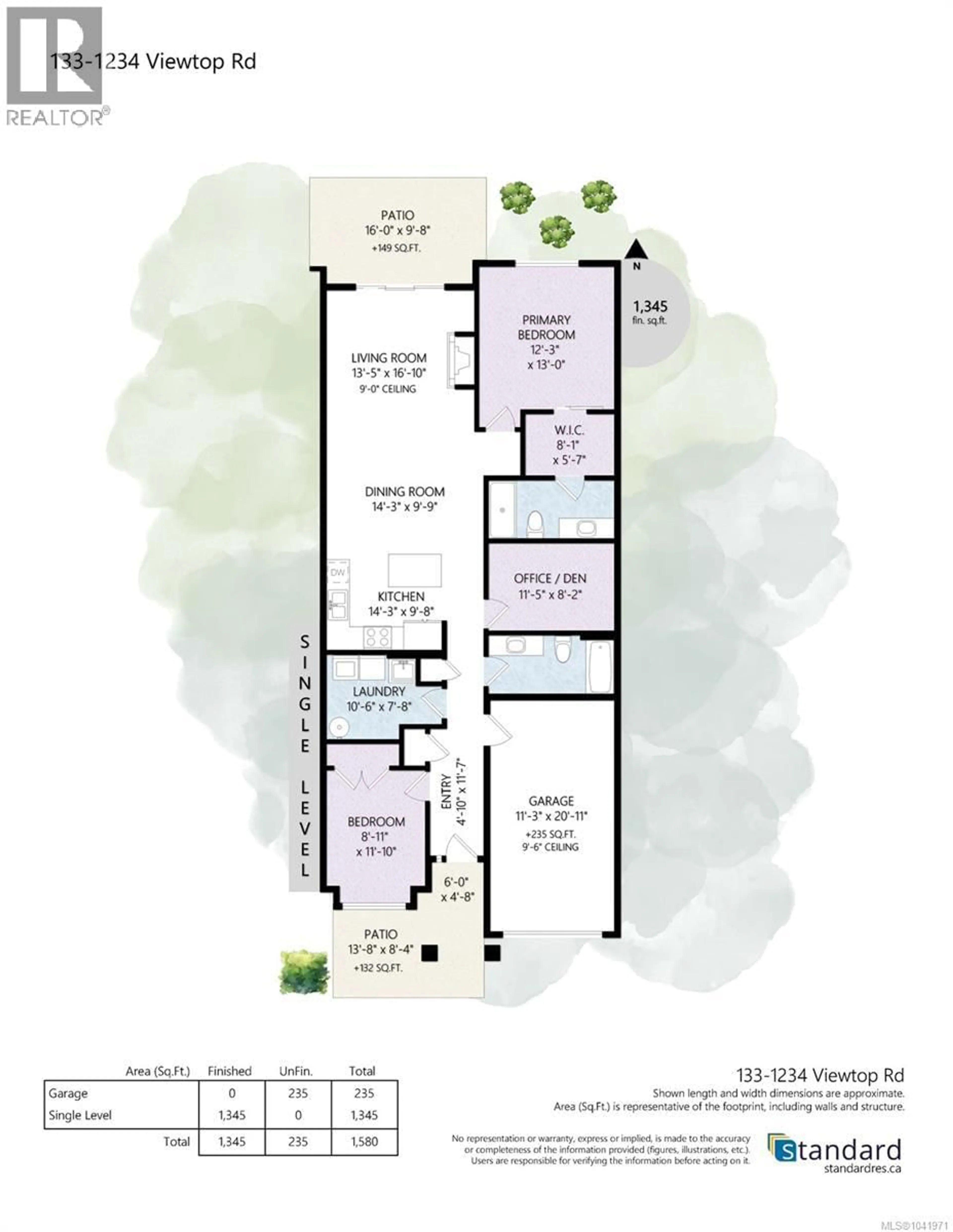Floor plan for 133 - 1234 VIEWTOP ROAD, Duncan British Columbia V9L5S7